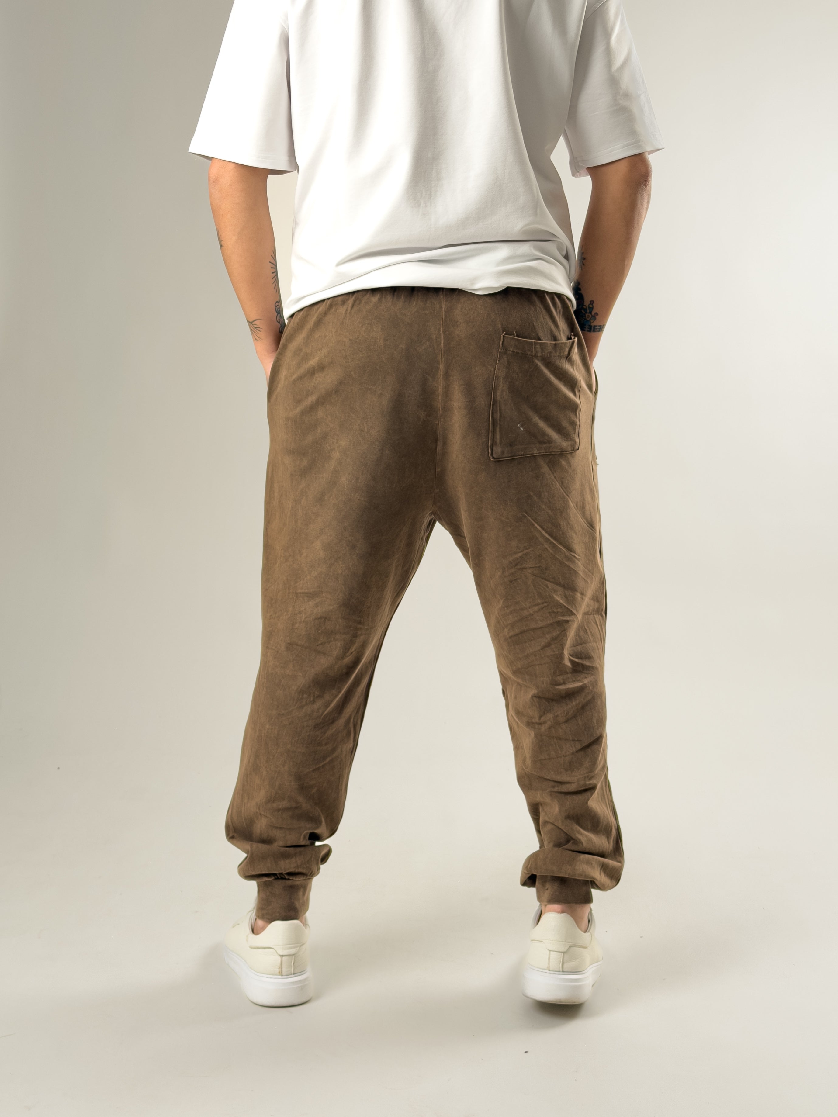 Street Yıkamalı Kahverengi Erkek Tasarım Baggy Pantolon COC2647