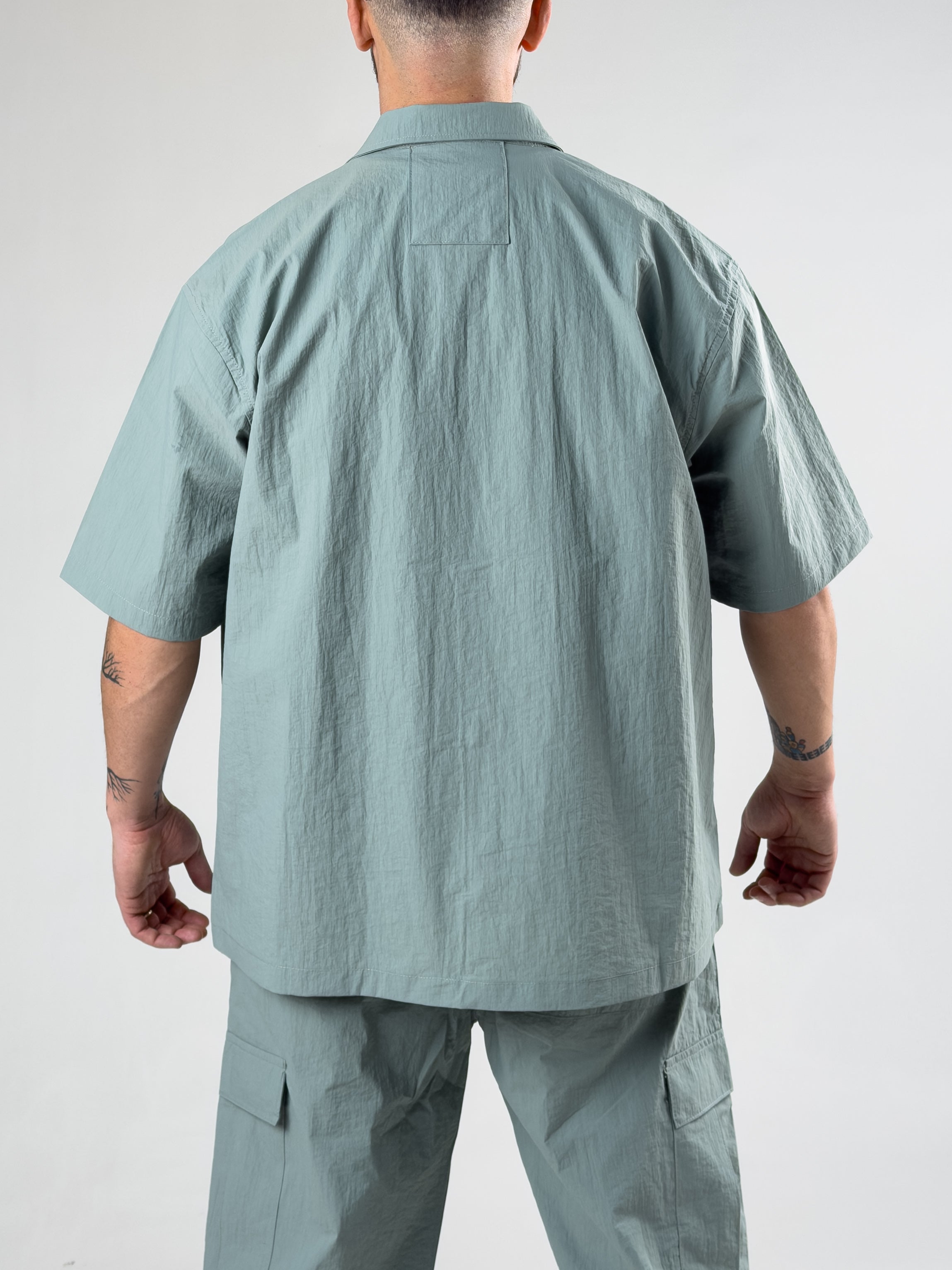 Su Yeşili Oversize Erkek Paraşüt Takım COC3087