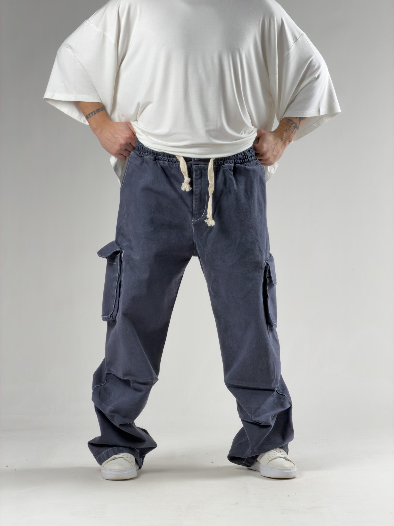 Süper Baggy Kargo Cepli Antrasit Erkek Pantolon COC3167