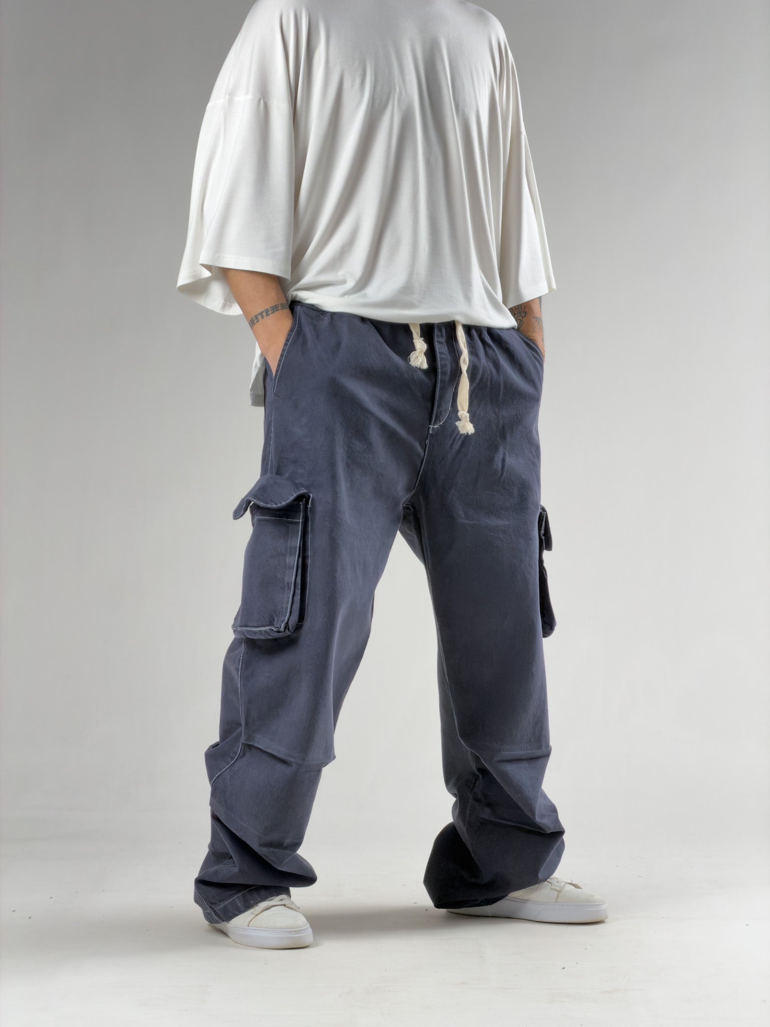 Süper Baggy Kargo Cepli Antrasit Erkek Pantolon COC3167