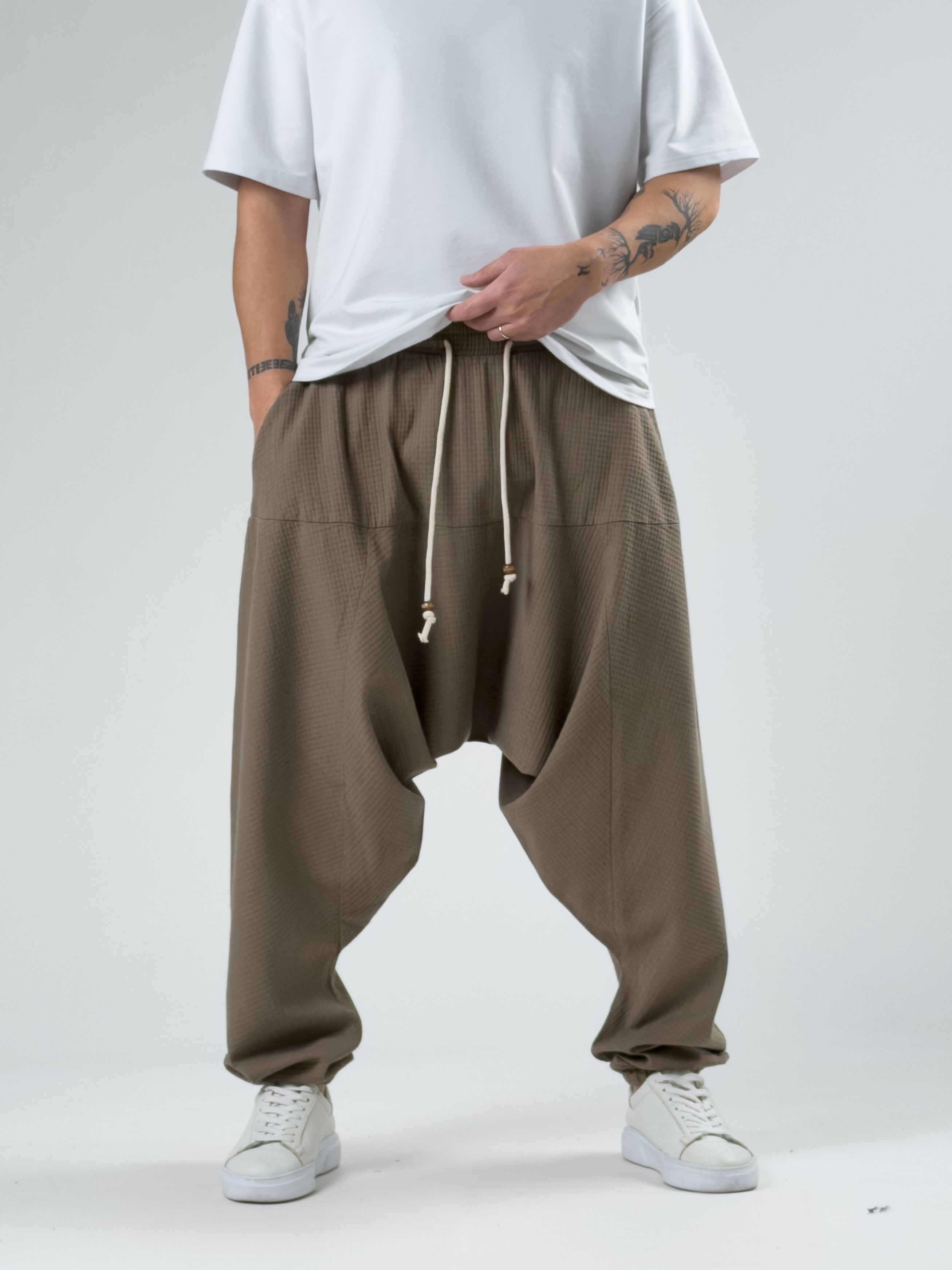 Süper Oversize Kahve Şalvar COC2890