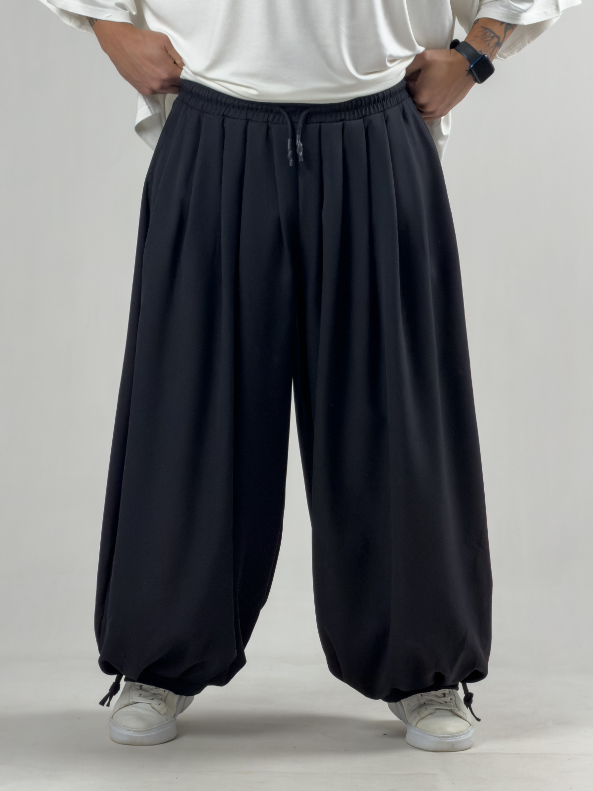 Süper Oversize Siyah Erkek Jogger Pantolon COC3233