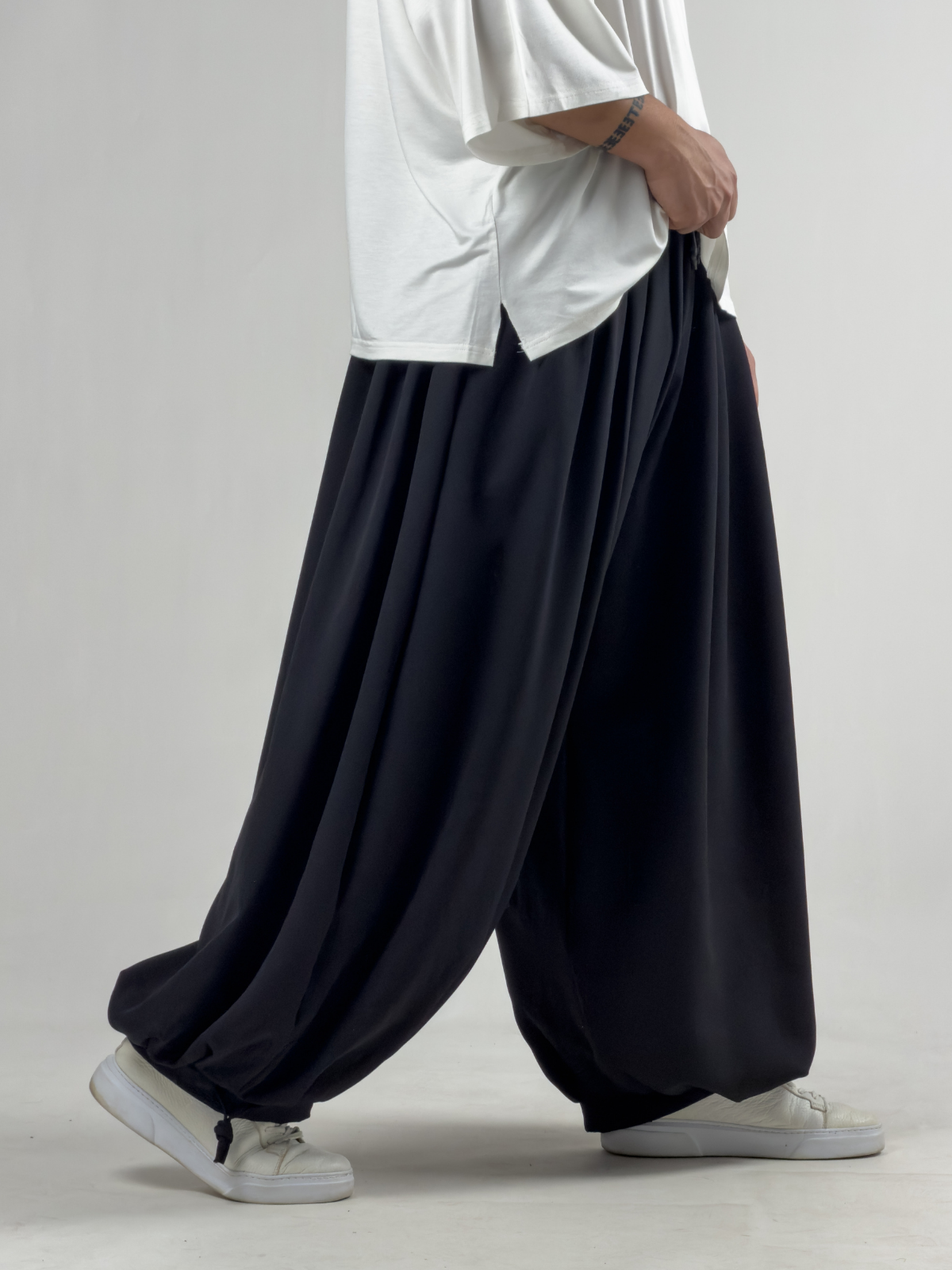 Süper Oversize Siyah Erkek Jogger Pantolon COC3233