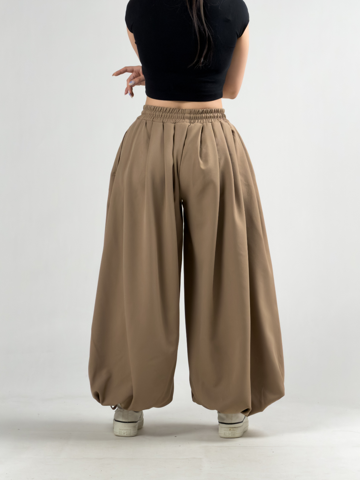 Süper Oversize Taba Kadın Jogger Pantolon COC3228