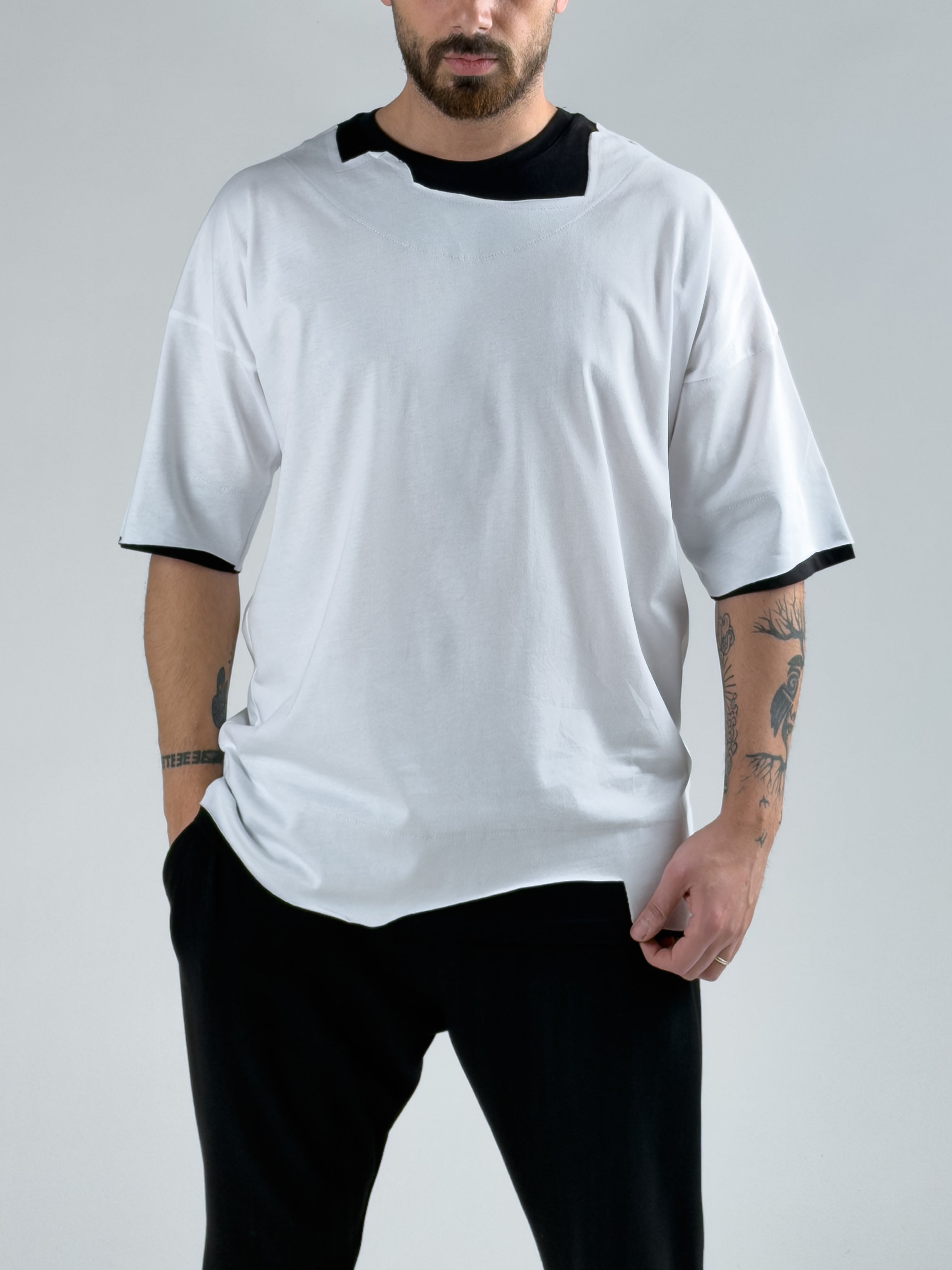 Tasarım Beyaz Erkek T-Shirt COC3021