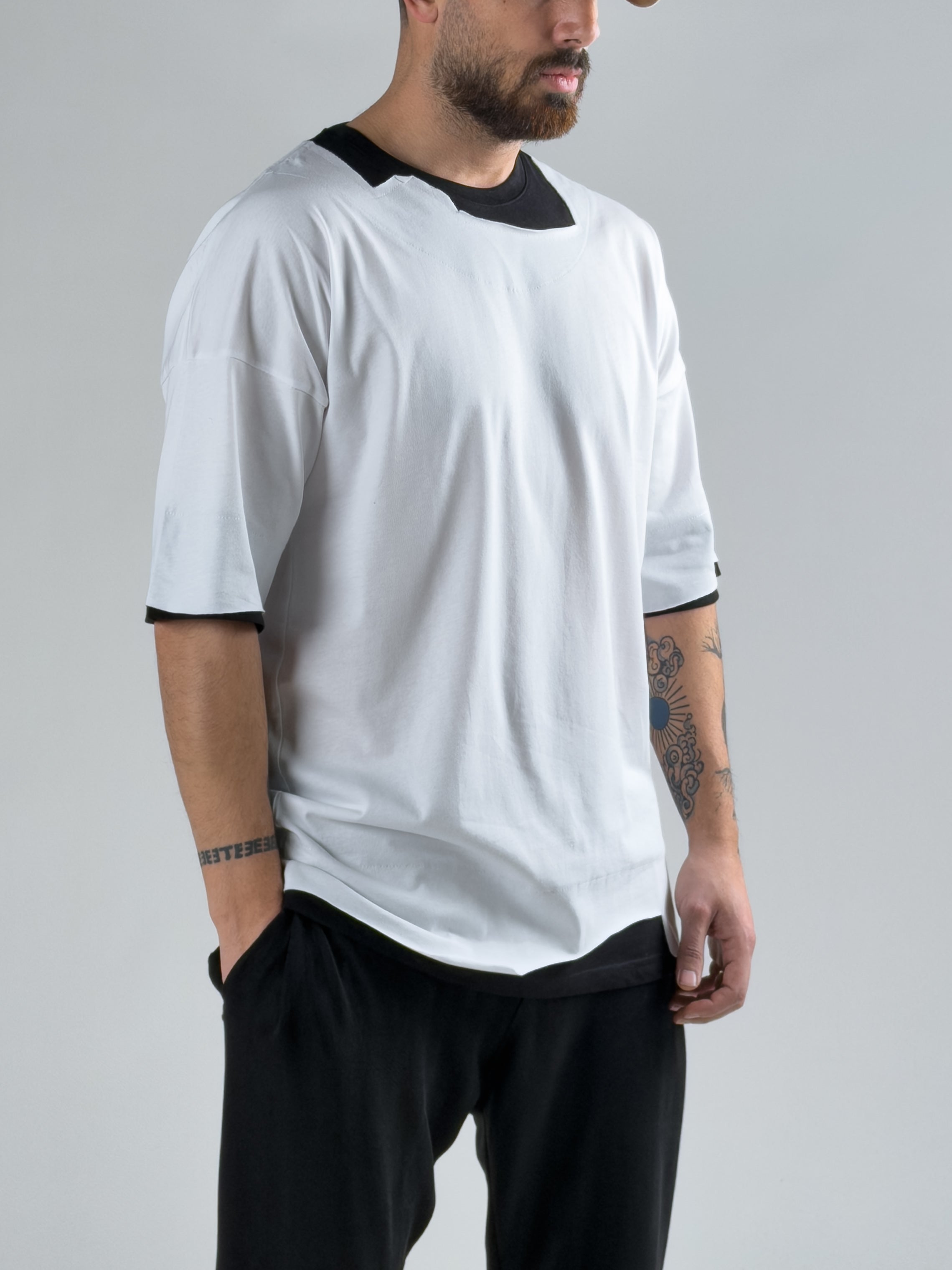 Tasarım Beyaz Erkek T-Shirt COC3021