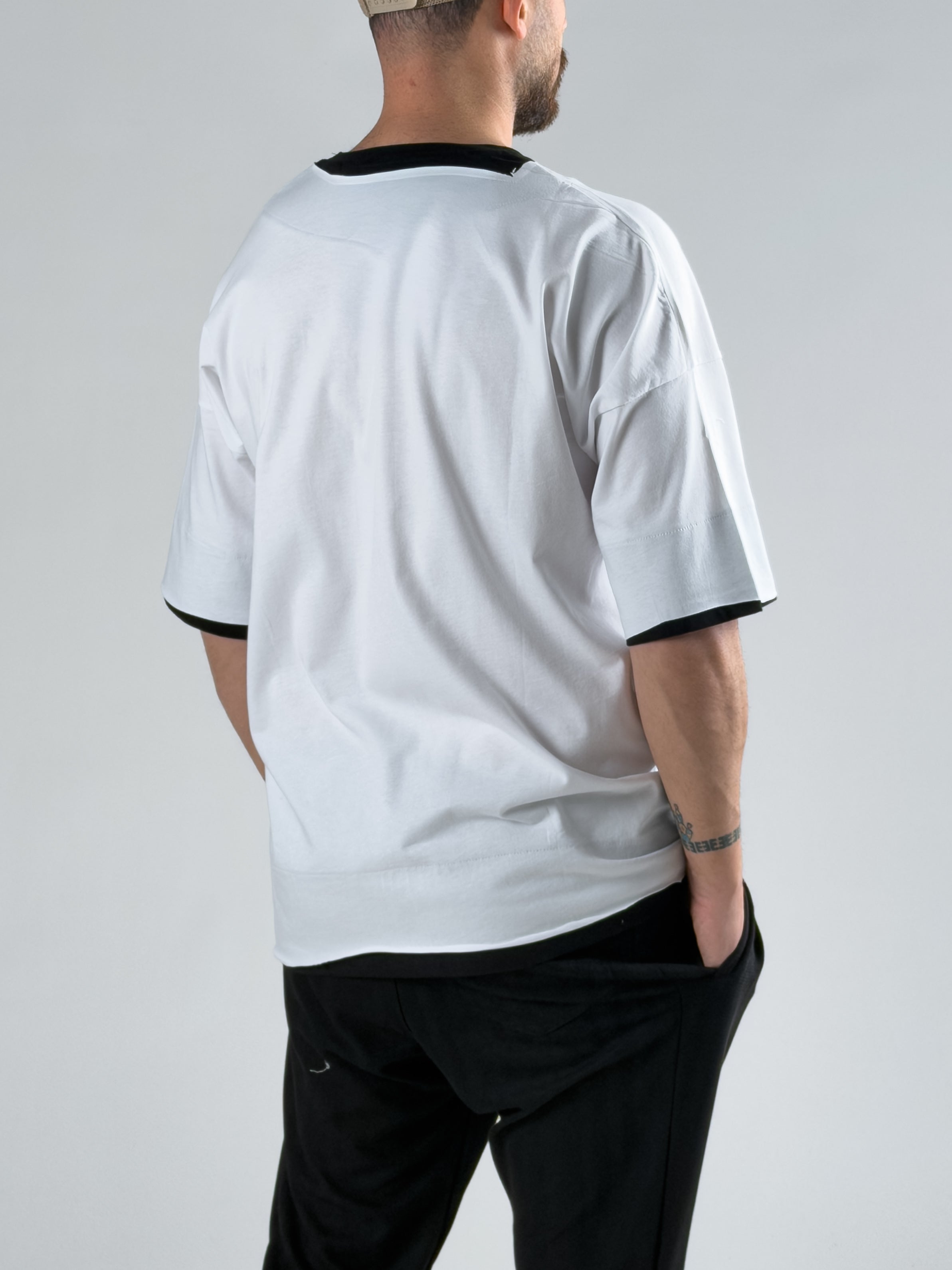 Tasarım Beyaz Erkek T-Shirt COC3021