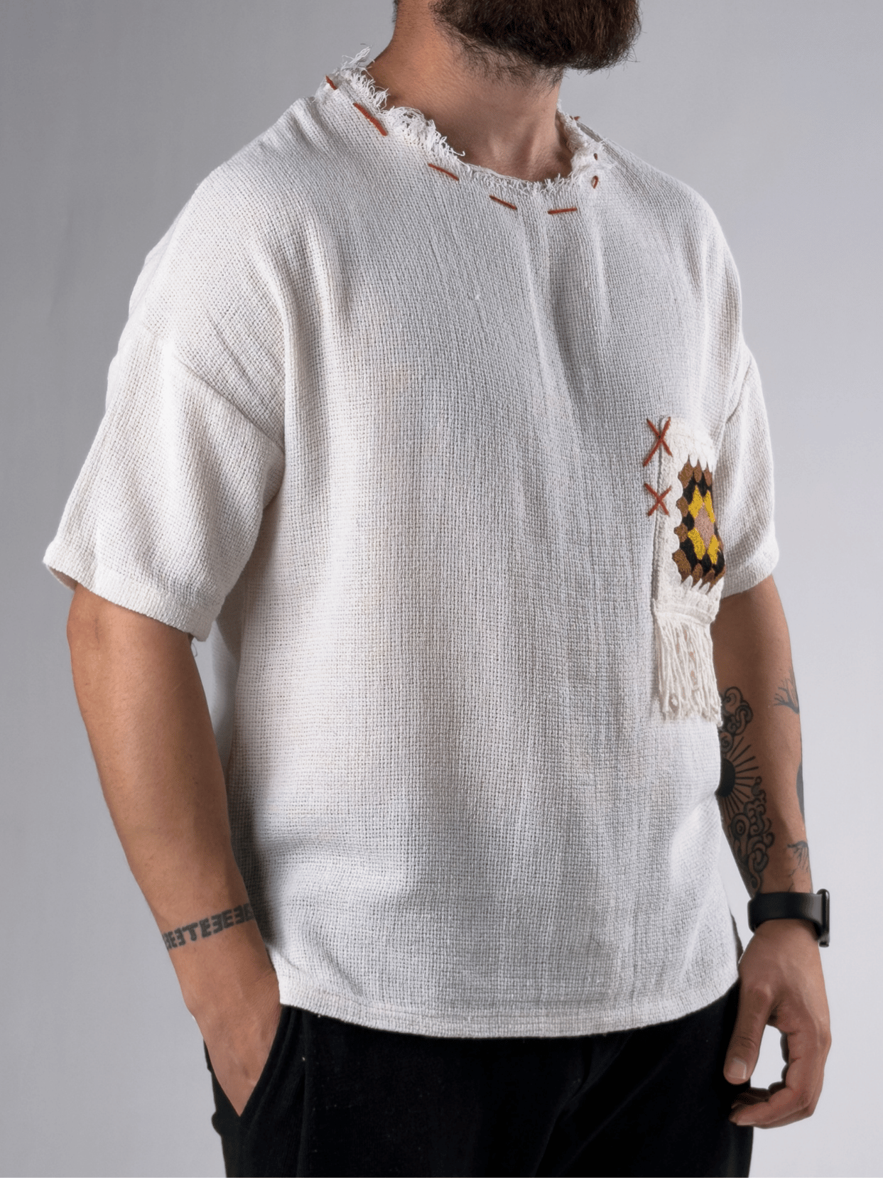 Tasarım Cep Detaylı Erkek T-Shirt COC3199