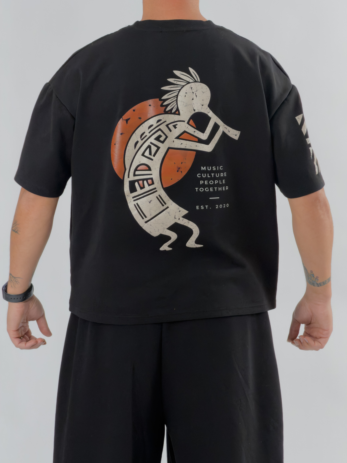 Tasarım Cocopelli Baskılı Erkek T-Shirt COC3413