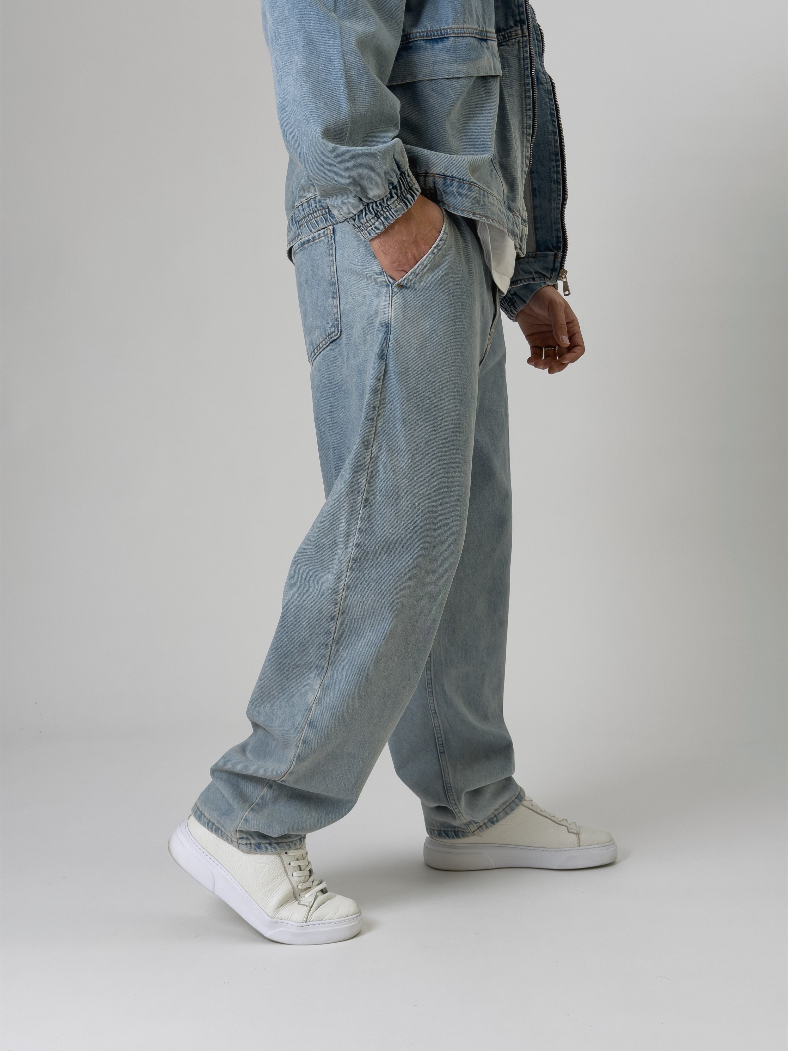 Tasarım Erkek Baggy Kot Pantolon COC2544