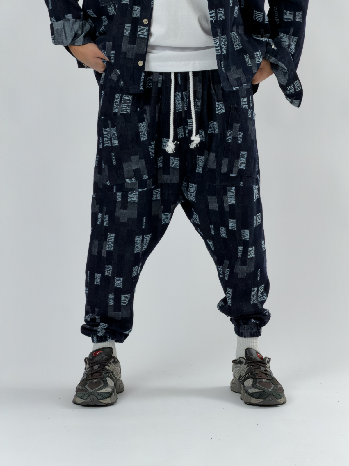Tasarım İpli Lacivert Denim Erkek Takım COC3395