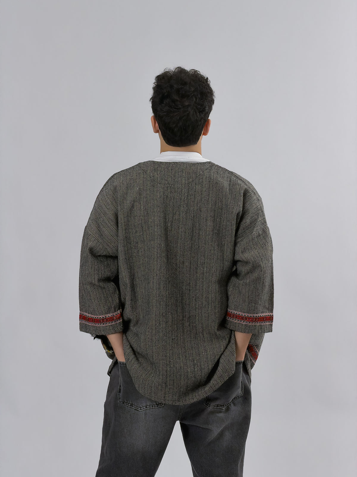 Tasarım İstanbul Gri Erkek Kimono COC3554