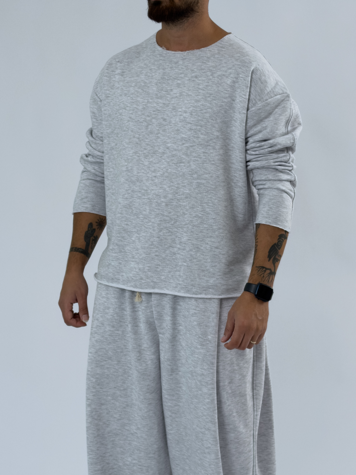 Tasarım Oversize Gri Erkek Takım COC3411