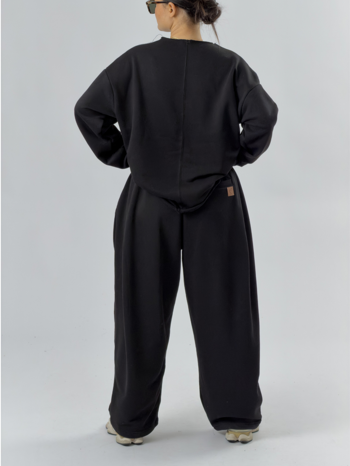 Tasarım Oversize Siyah Kadın Takım COC3505