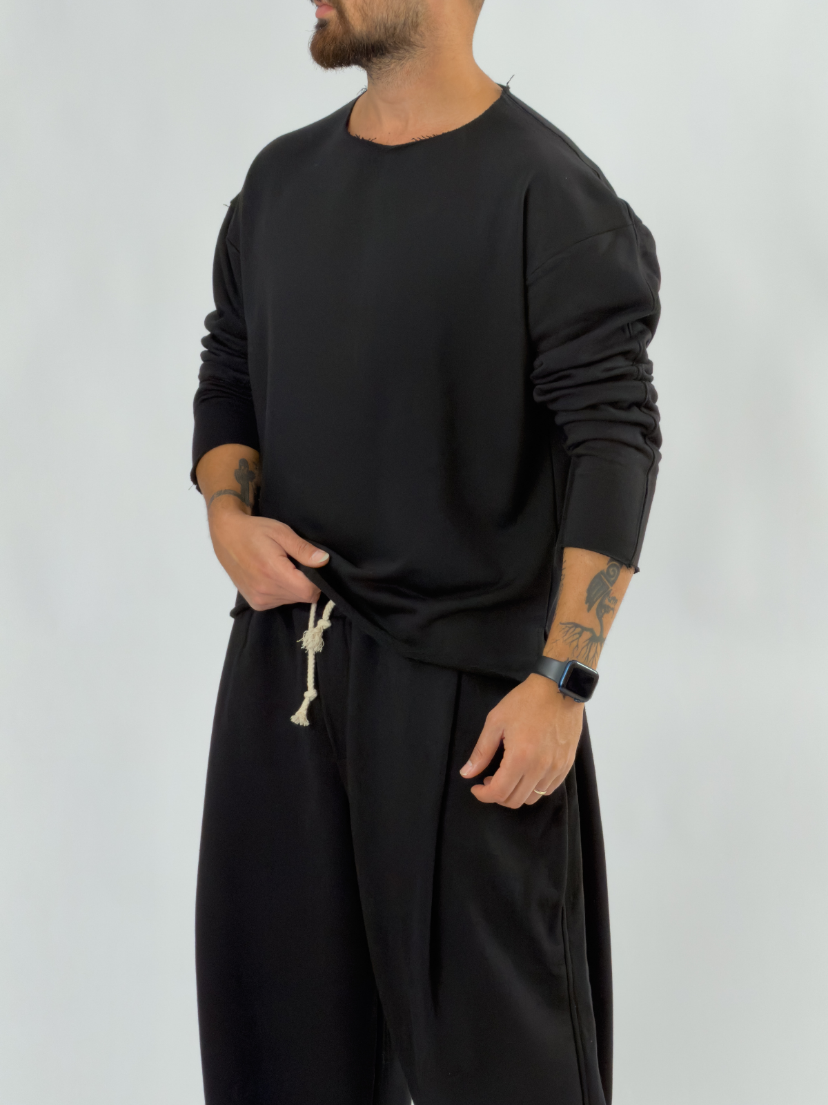 Tasarım Oversize Siyah Erkek Takım COC3410