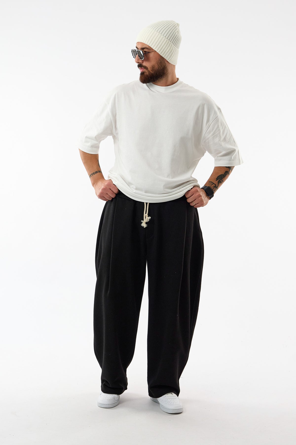 Tasarım Siyah Baggy Erkek Pantolon COC3764