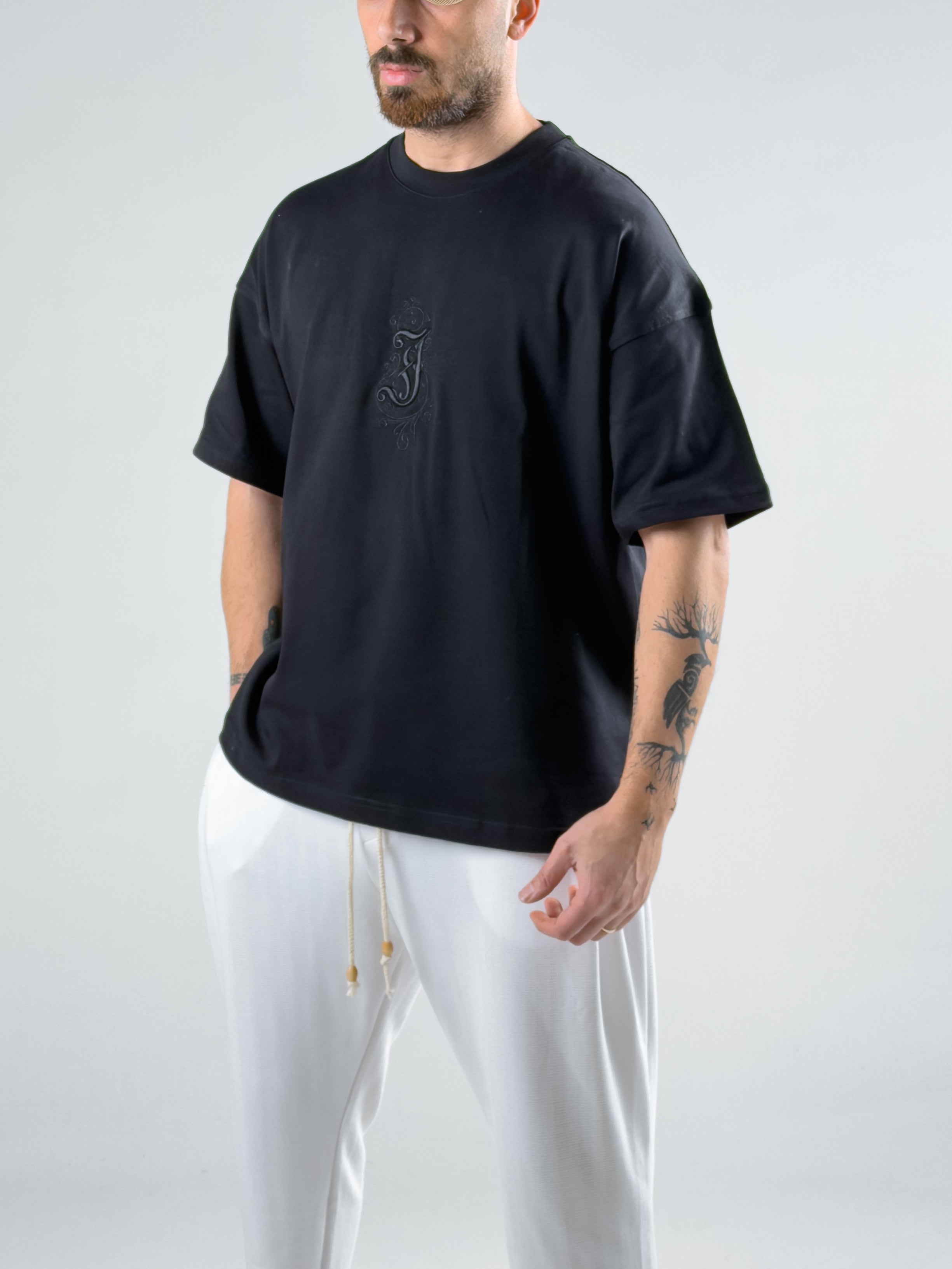 Tasarım Siyah Erkek T-Shirt COC3022