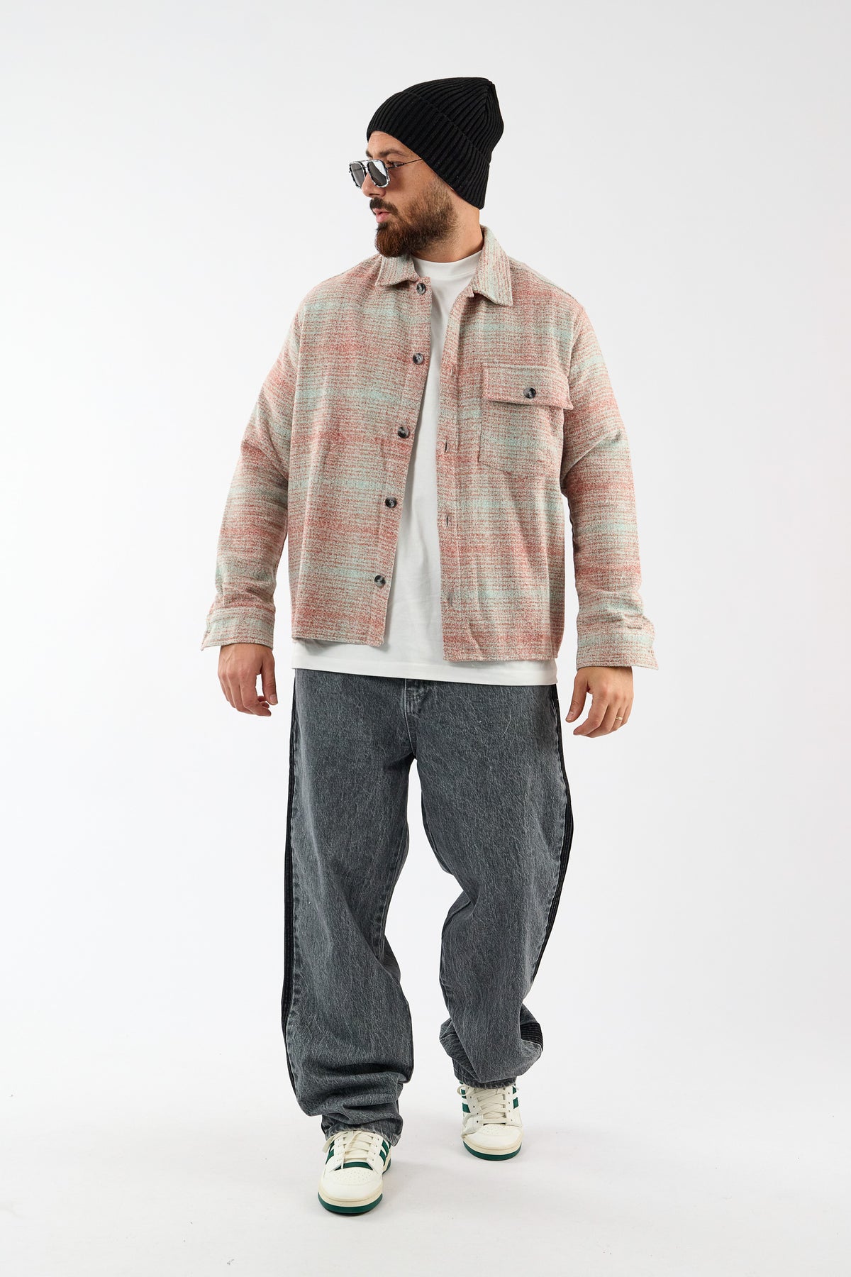 Toscana Pamuk Yün Dokulu Erkek Overshirt COC3733