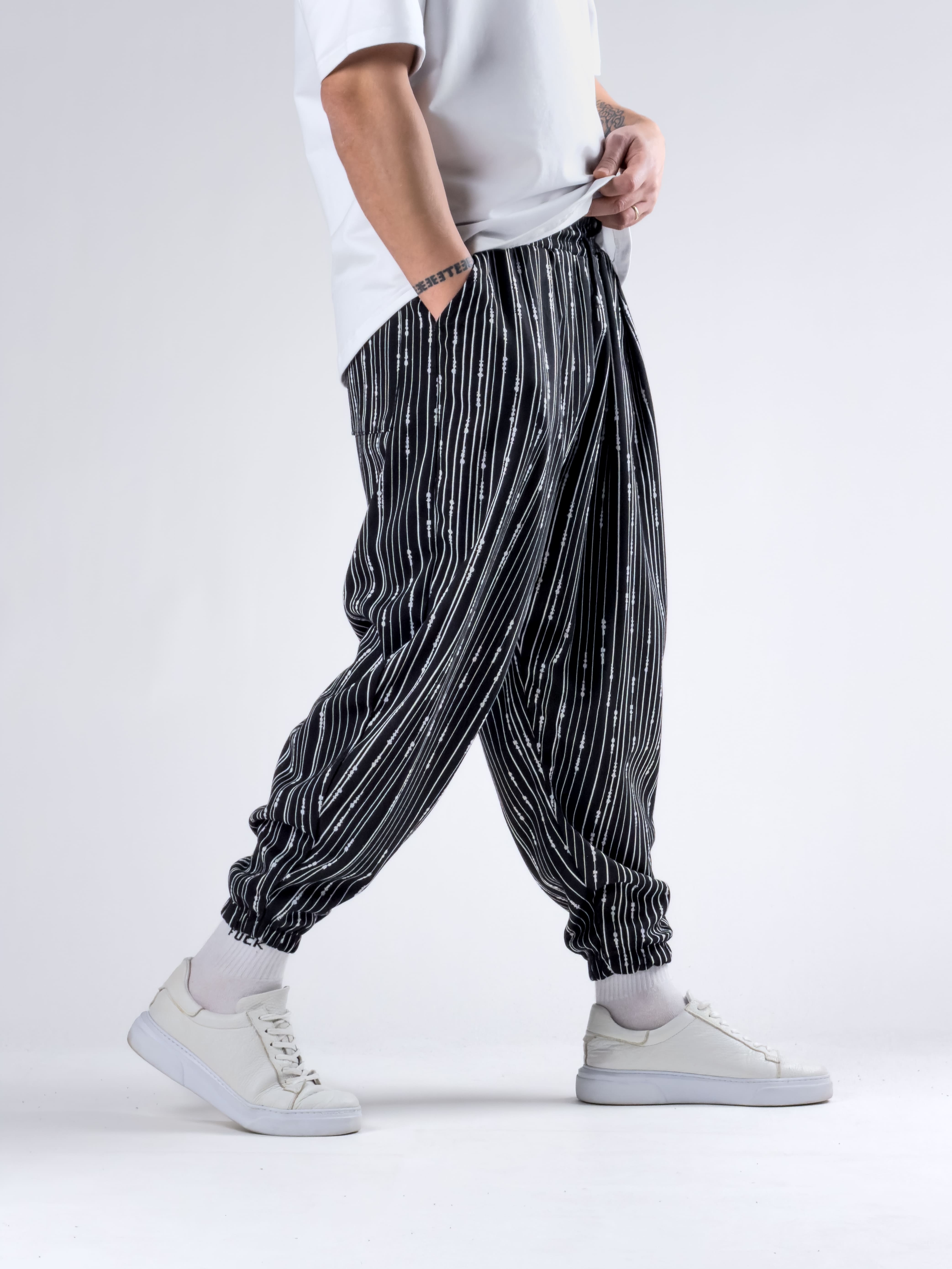 Yağmur Desenli Erkek Jogger Pantolon COC2774