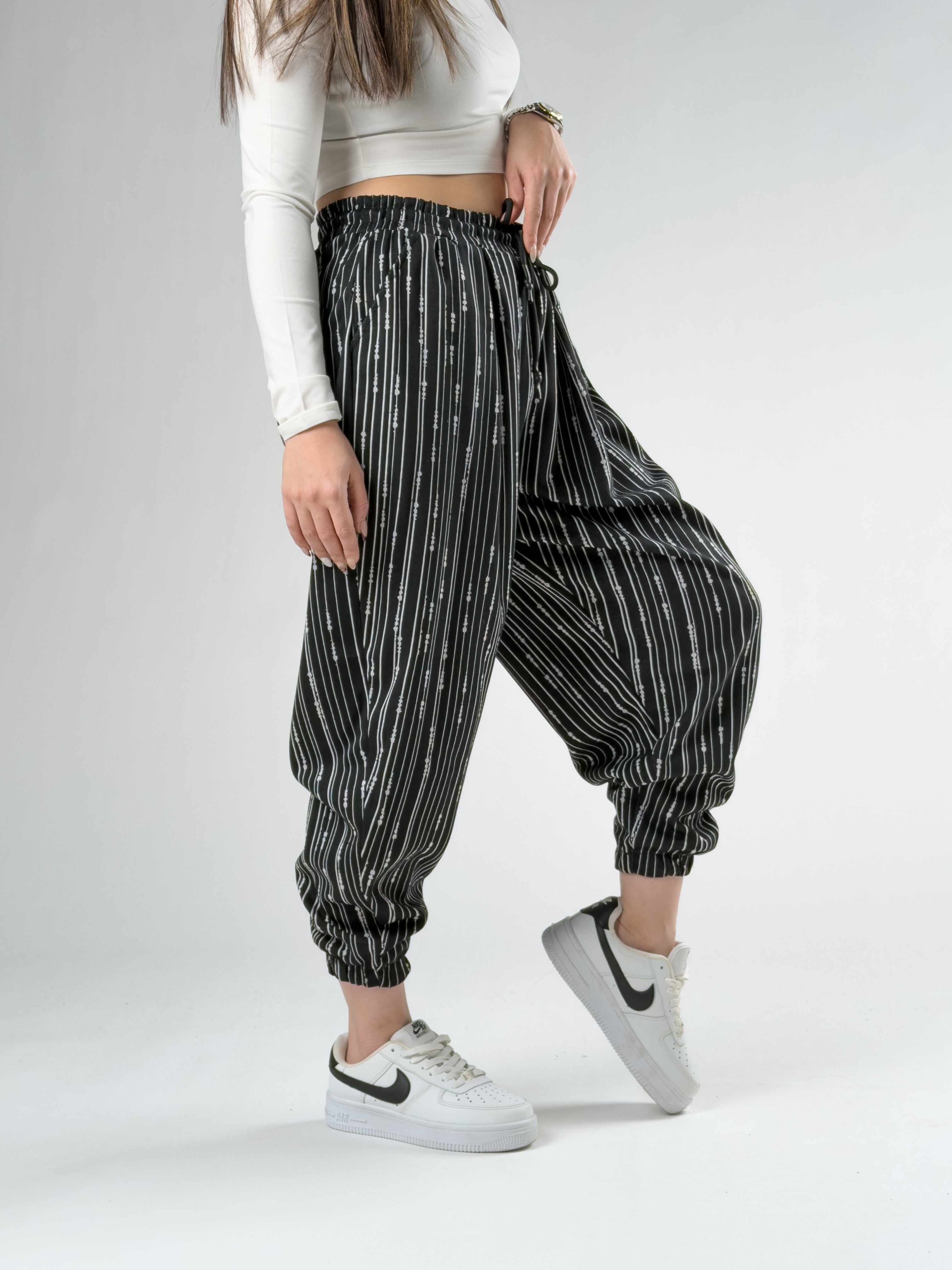 Yağmur Desenli Kadın Jogger Pantolon COC2756