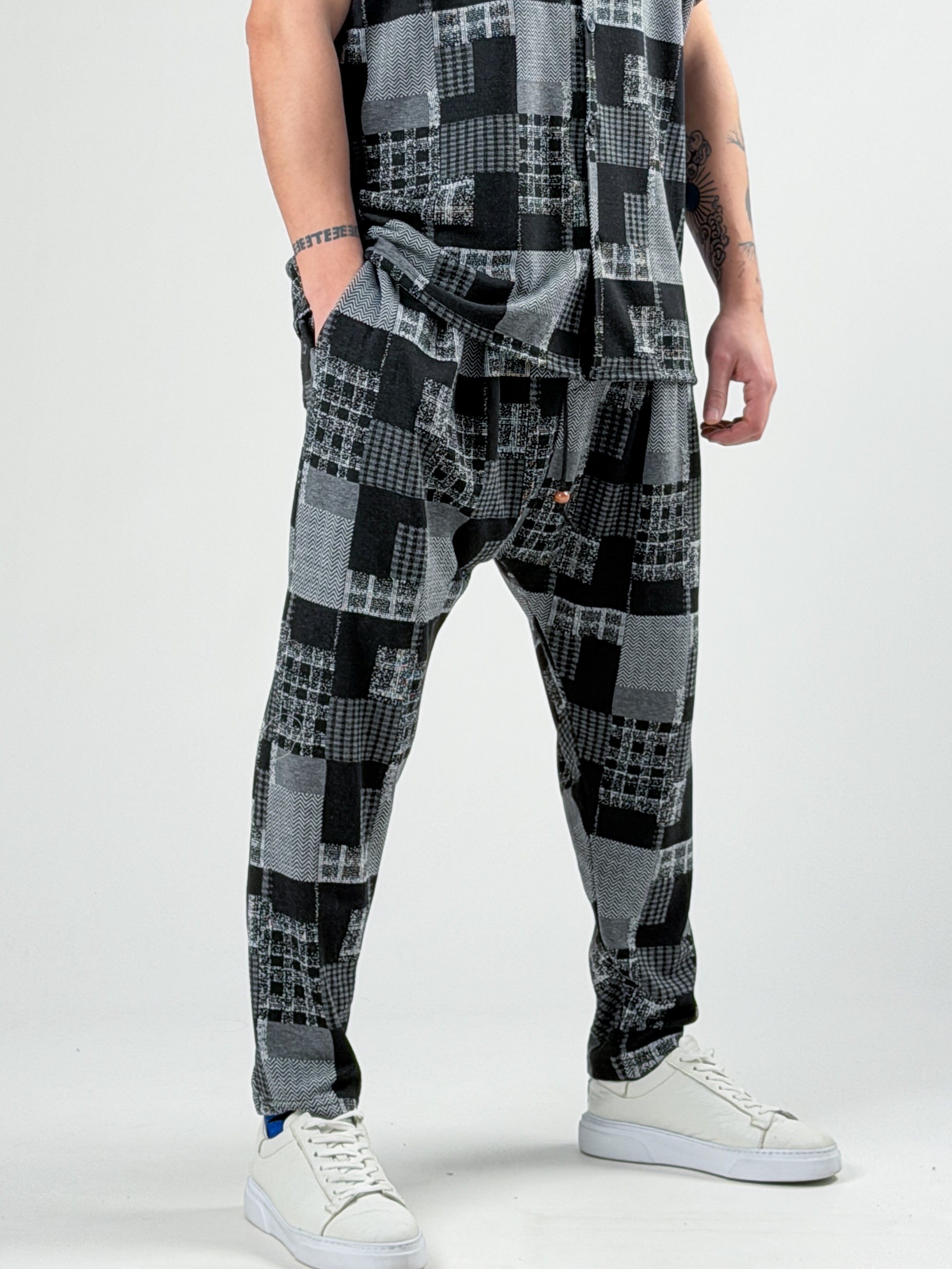 Yama Desenli Erkek Şalvar COC2888