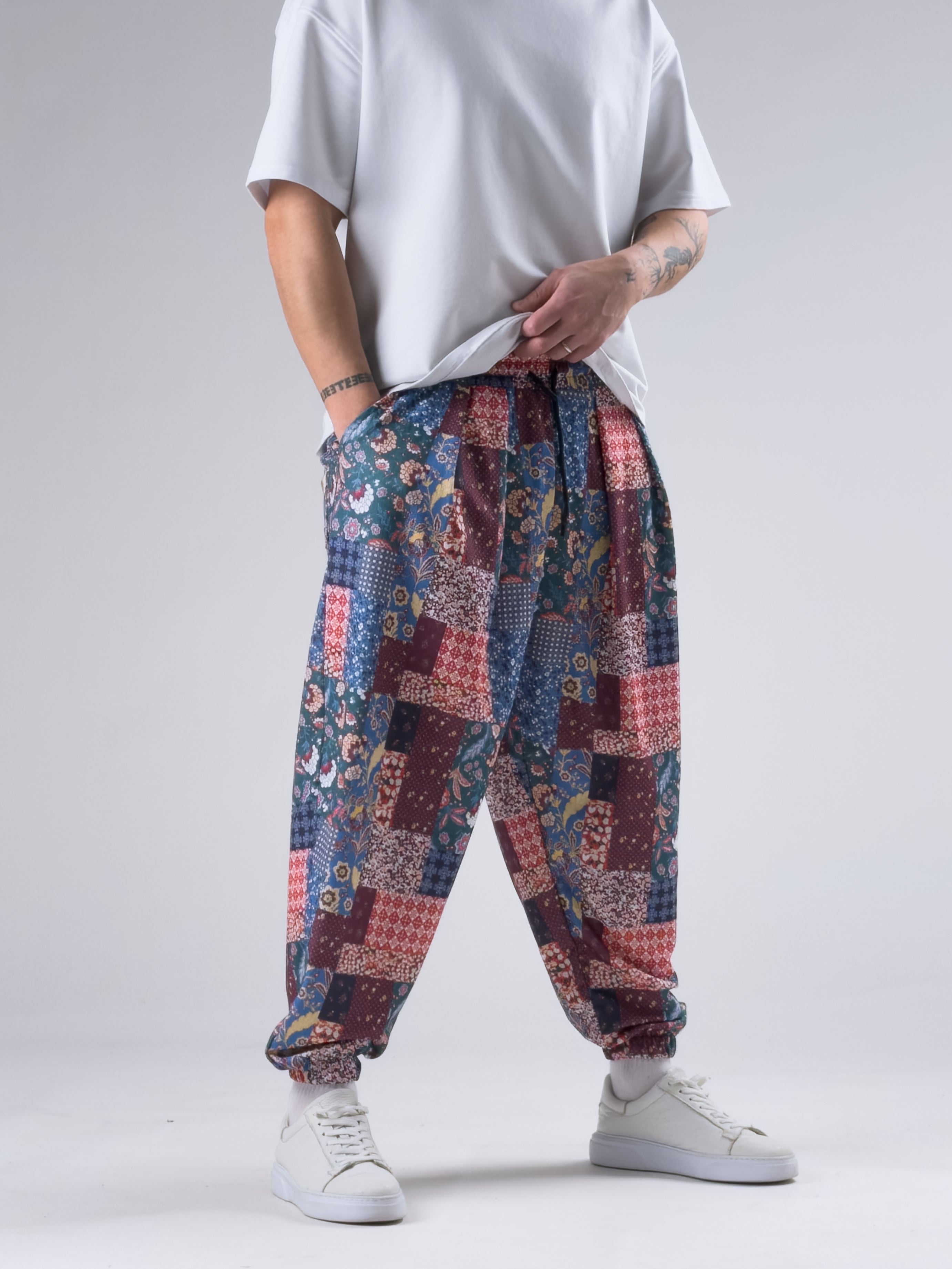 Yama Desenli Erkek Şalvar Pantolon COC2924