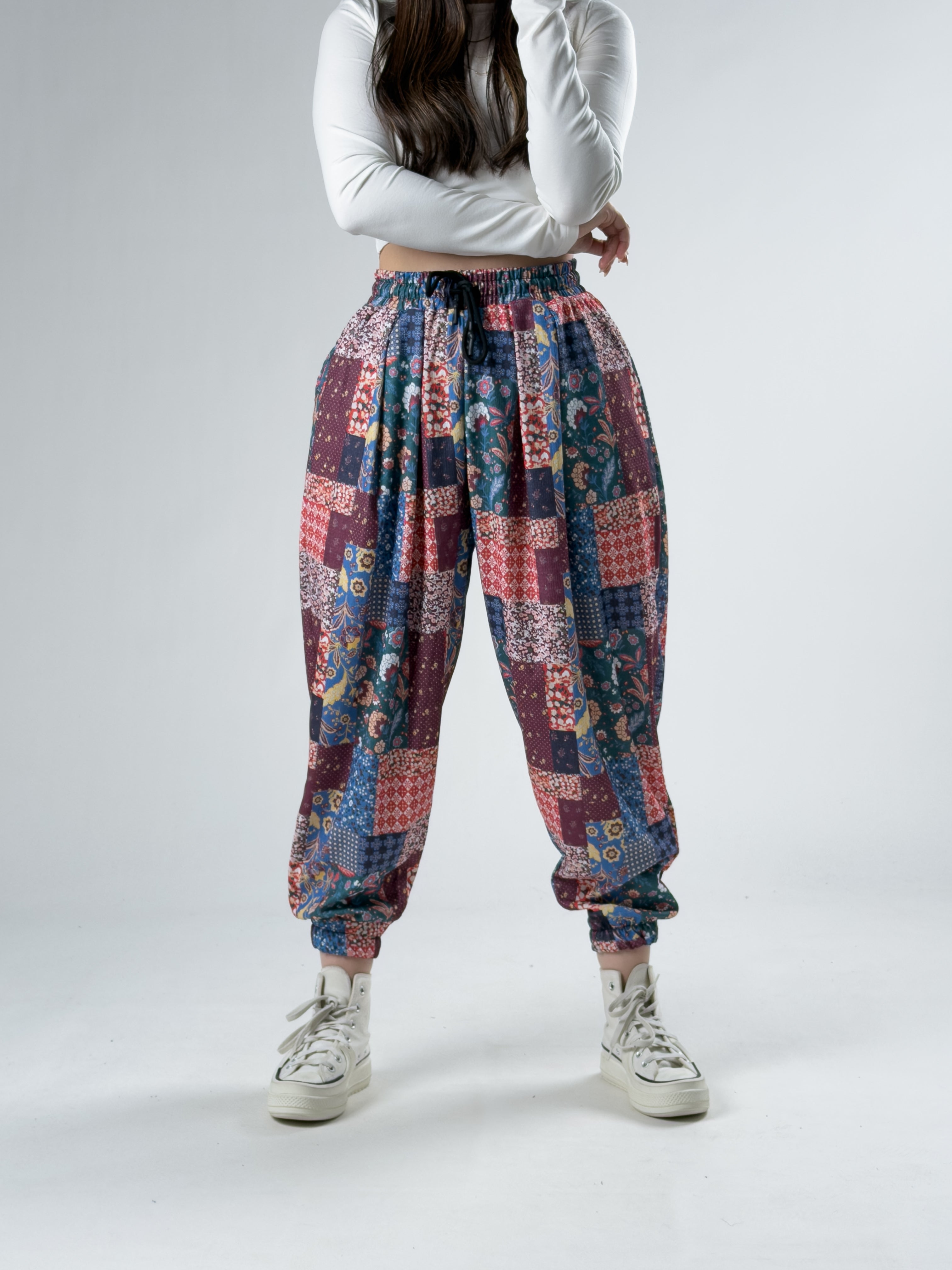 Yama Desenli Kadın Jogger Pantolon COC2925
