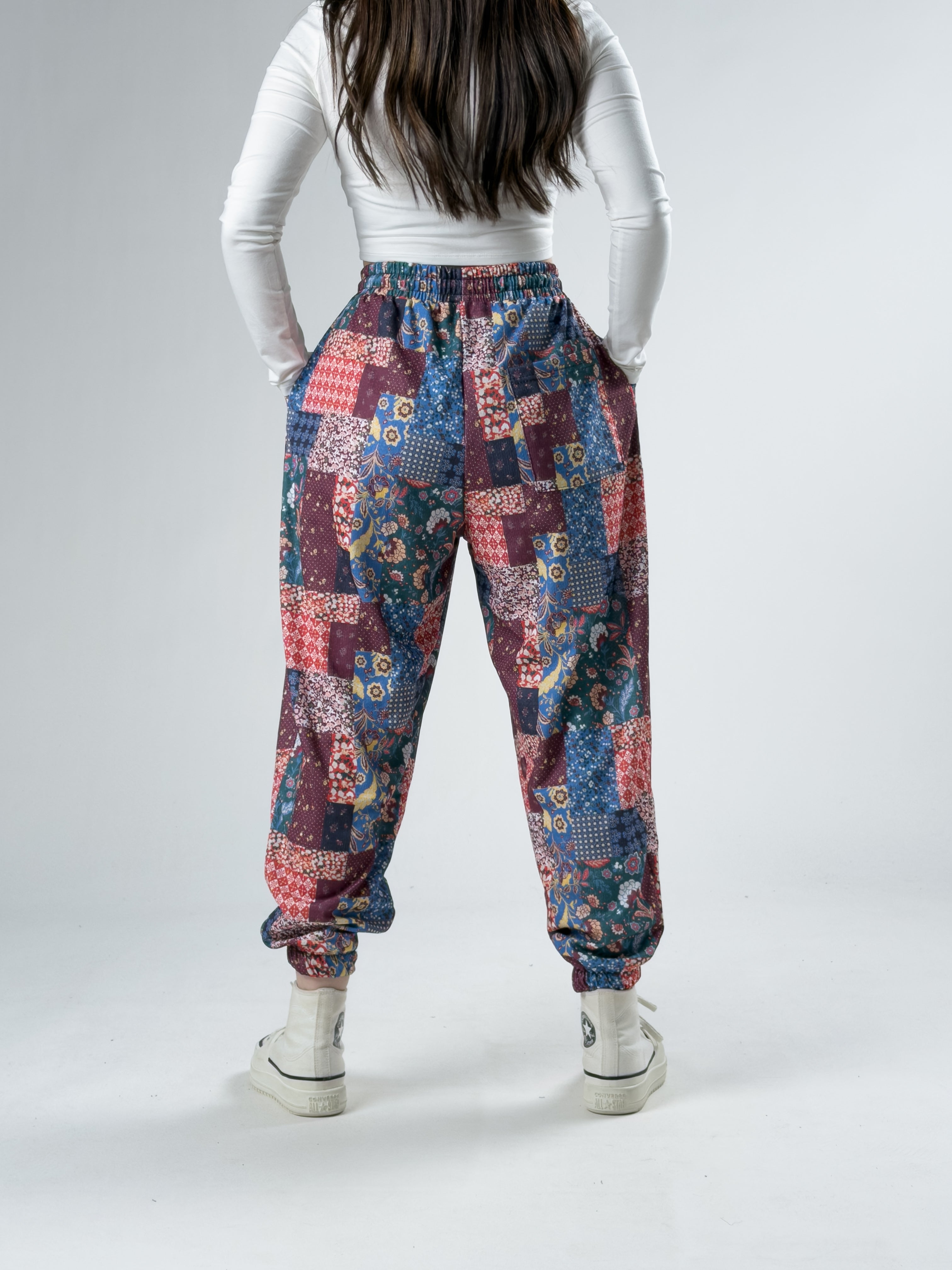Yama Desenli Kadın Jogger Pantolon COC2925