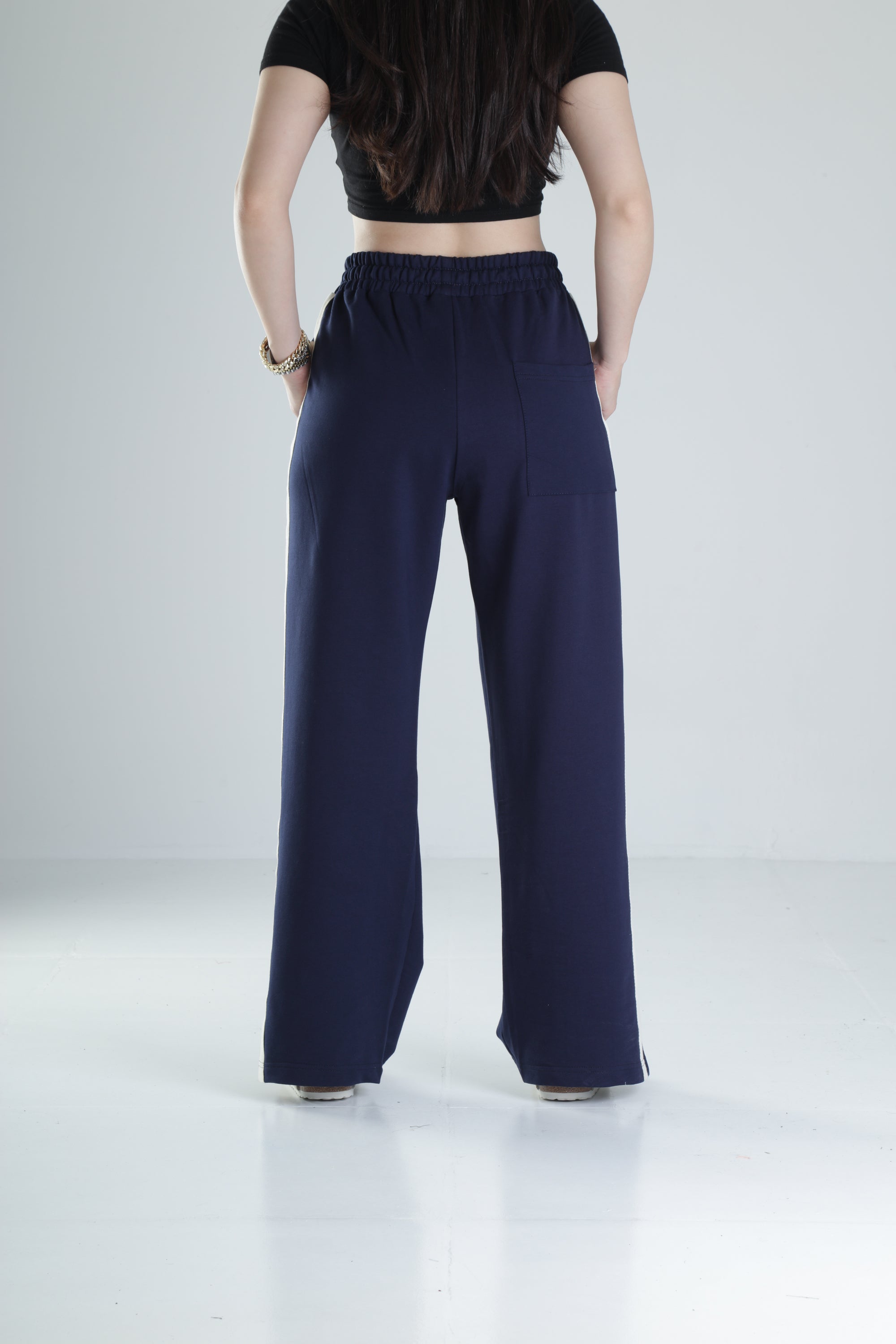 Yan Şerit Detaylı Lacivert Oversize Eşofman COC1324