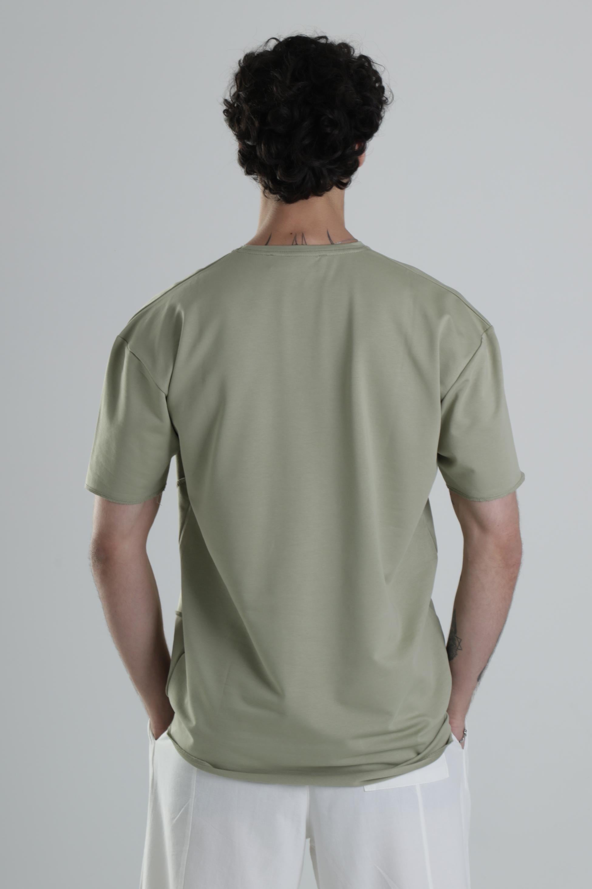 Yeşil Halat Detaylı Tasarım T-Shirt COC1849