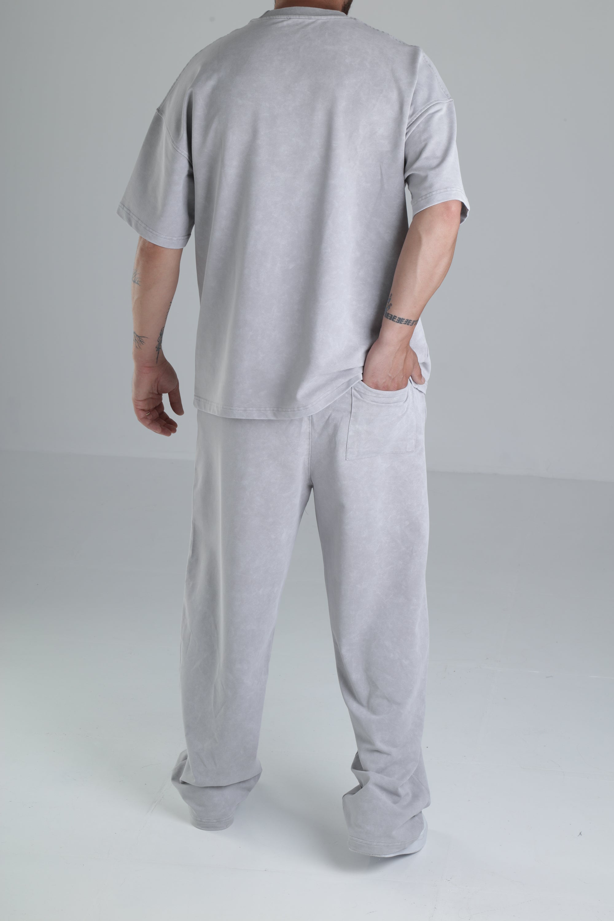Yıkamalı Gri Oversize Takım COC1305