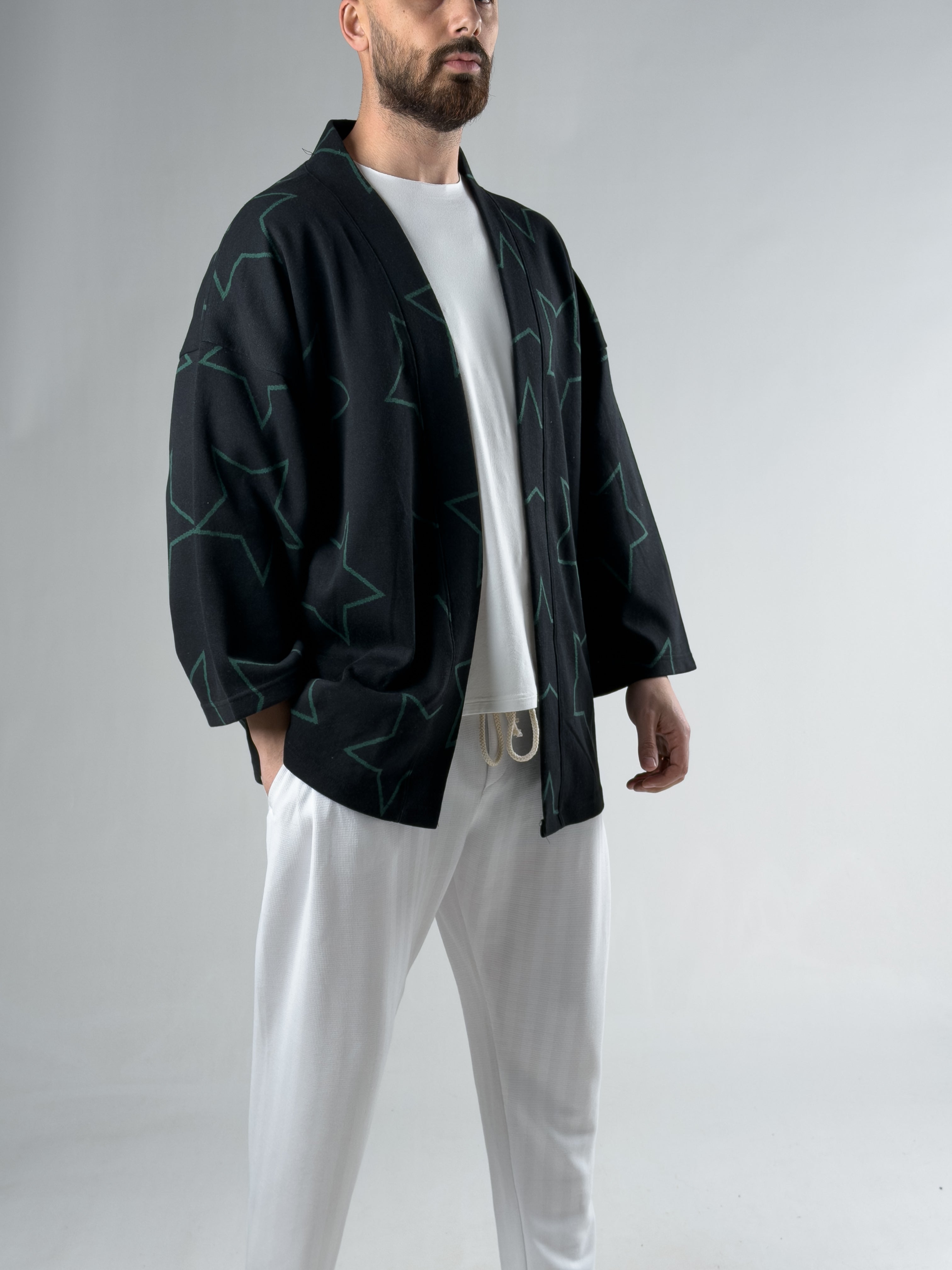 Yıldız Desenli Erkek Kimono COCK0098