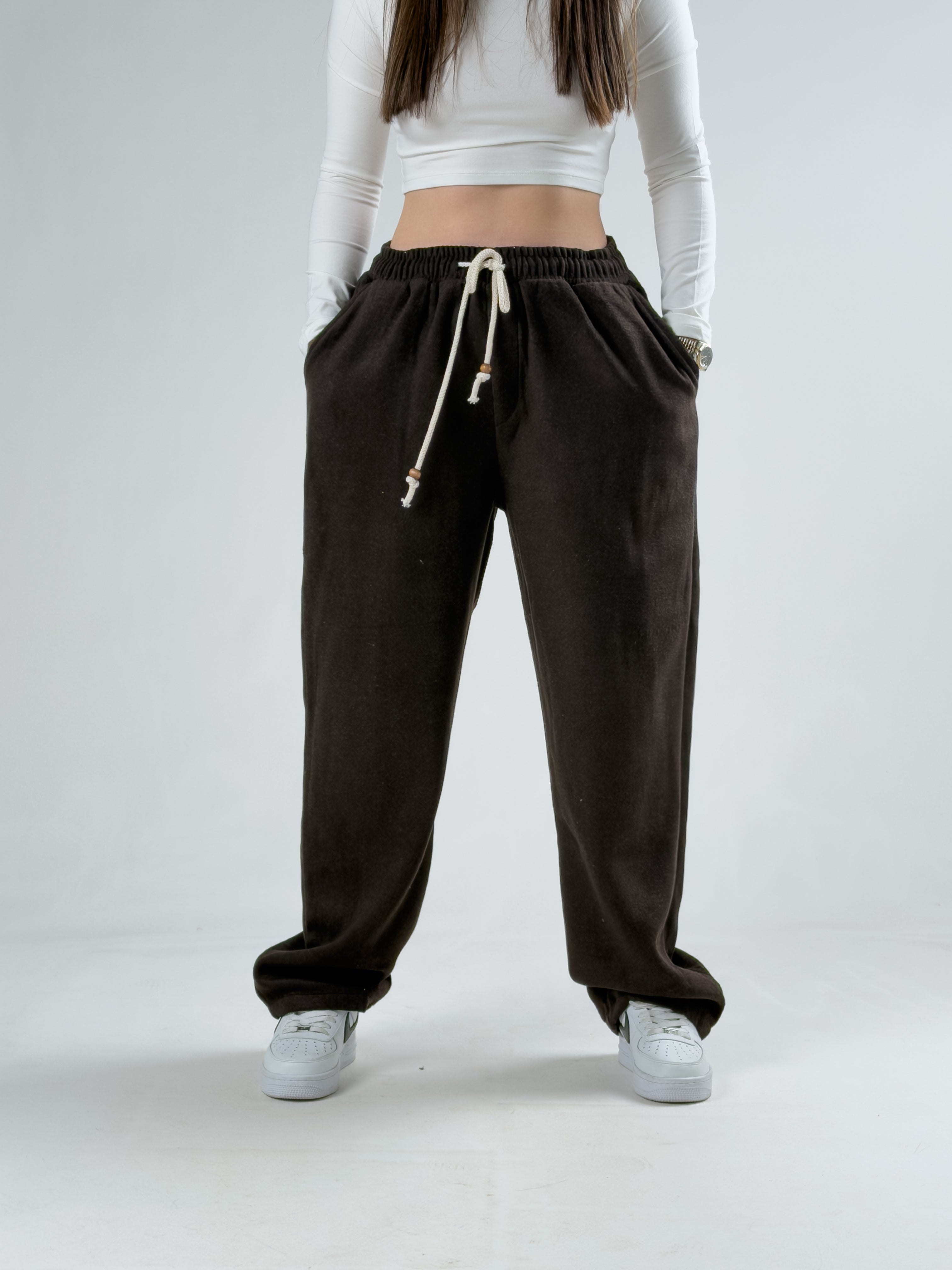 Acı Kahve Kaşe Baggy Pantolon COCK0001