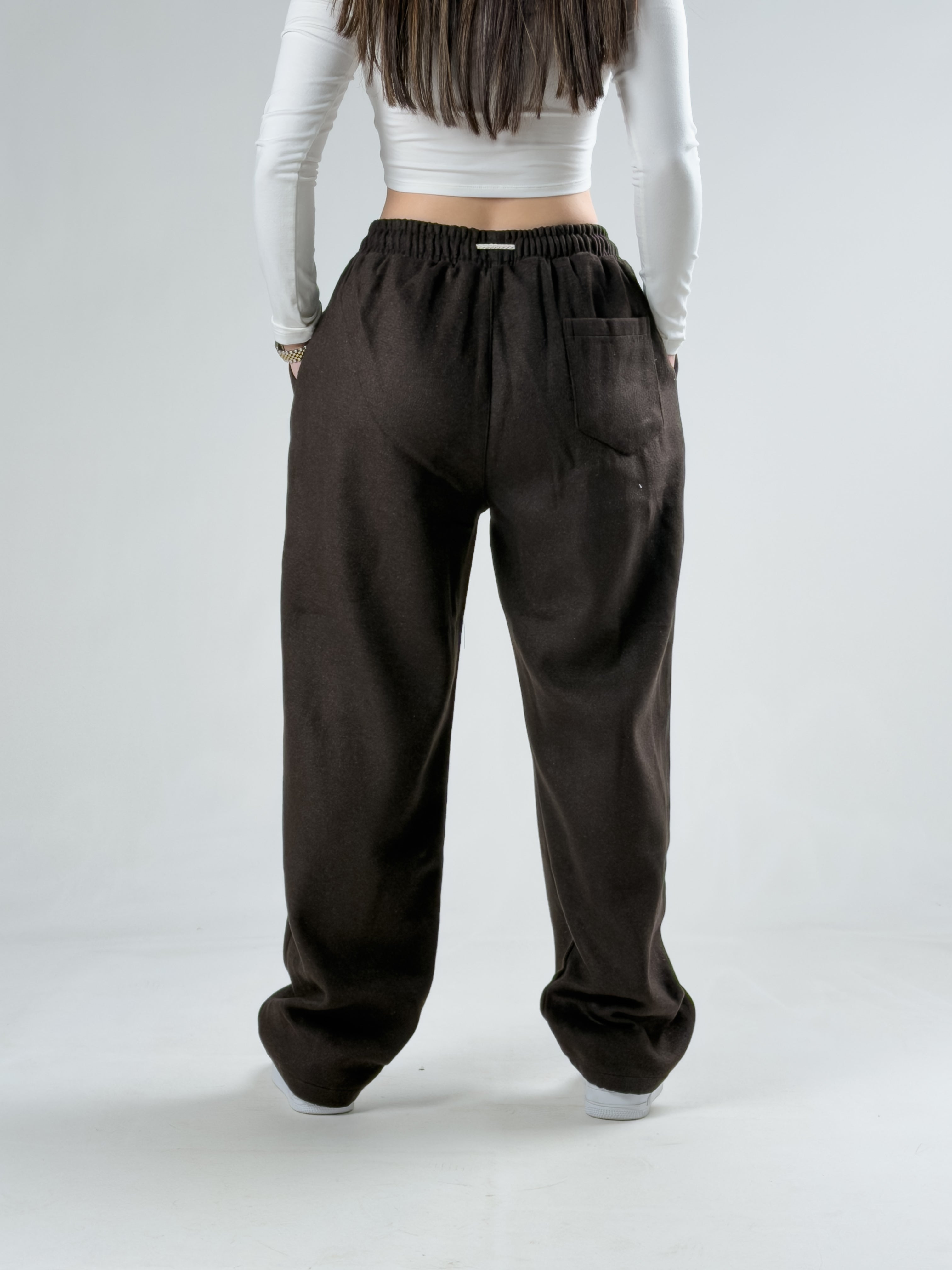 Acı Kahve Kaşe Baggy Pantolon COCK0001