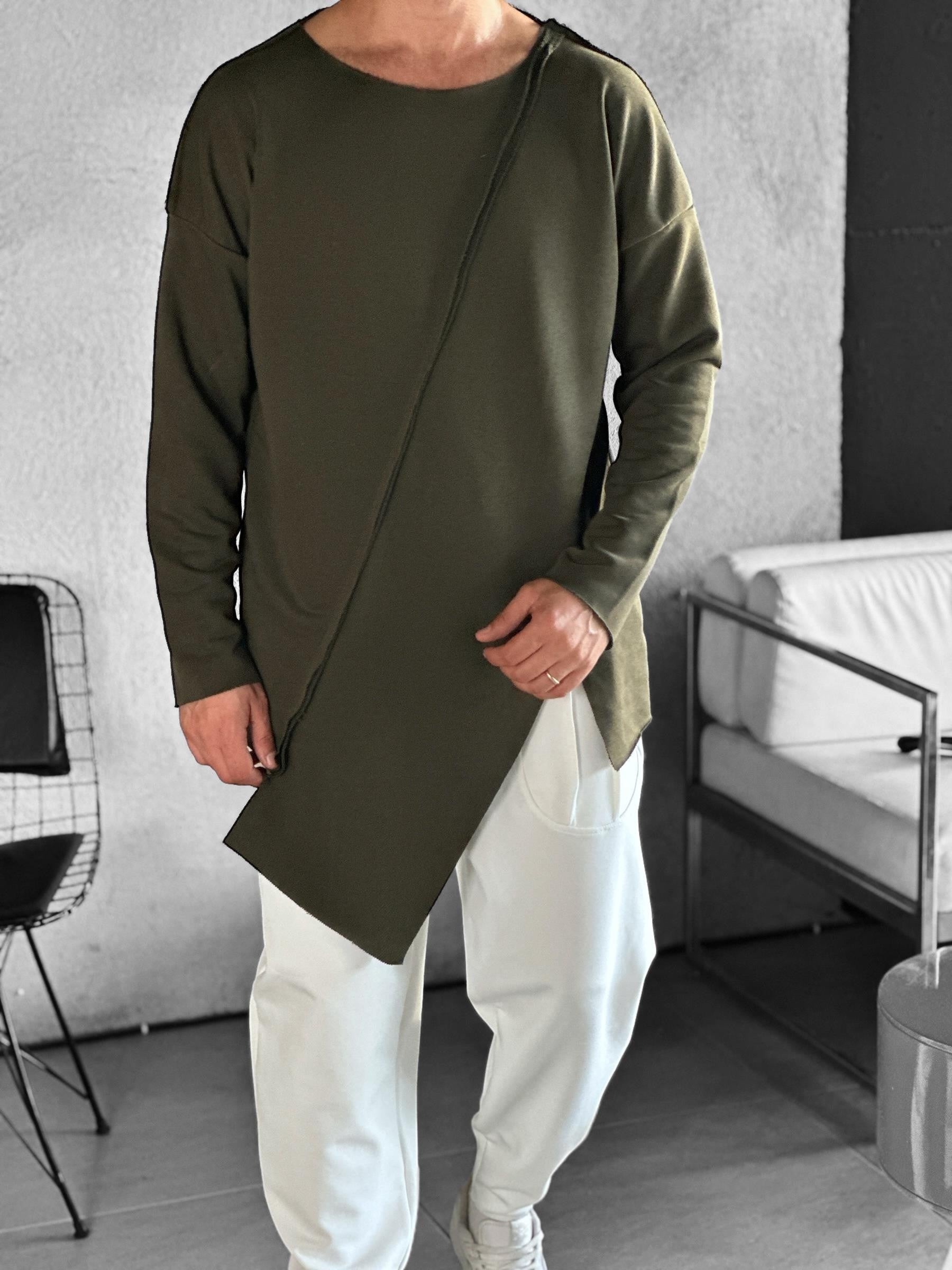 Asimetrik Haki Sweat COC2405