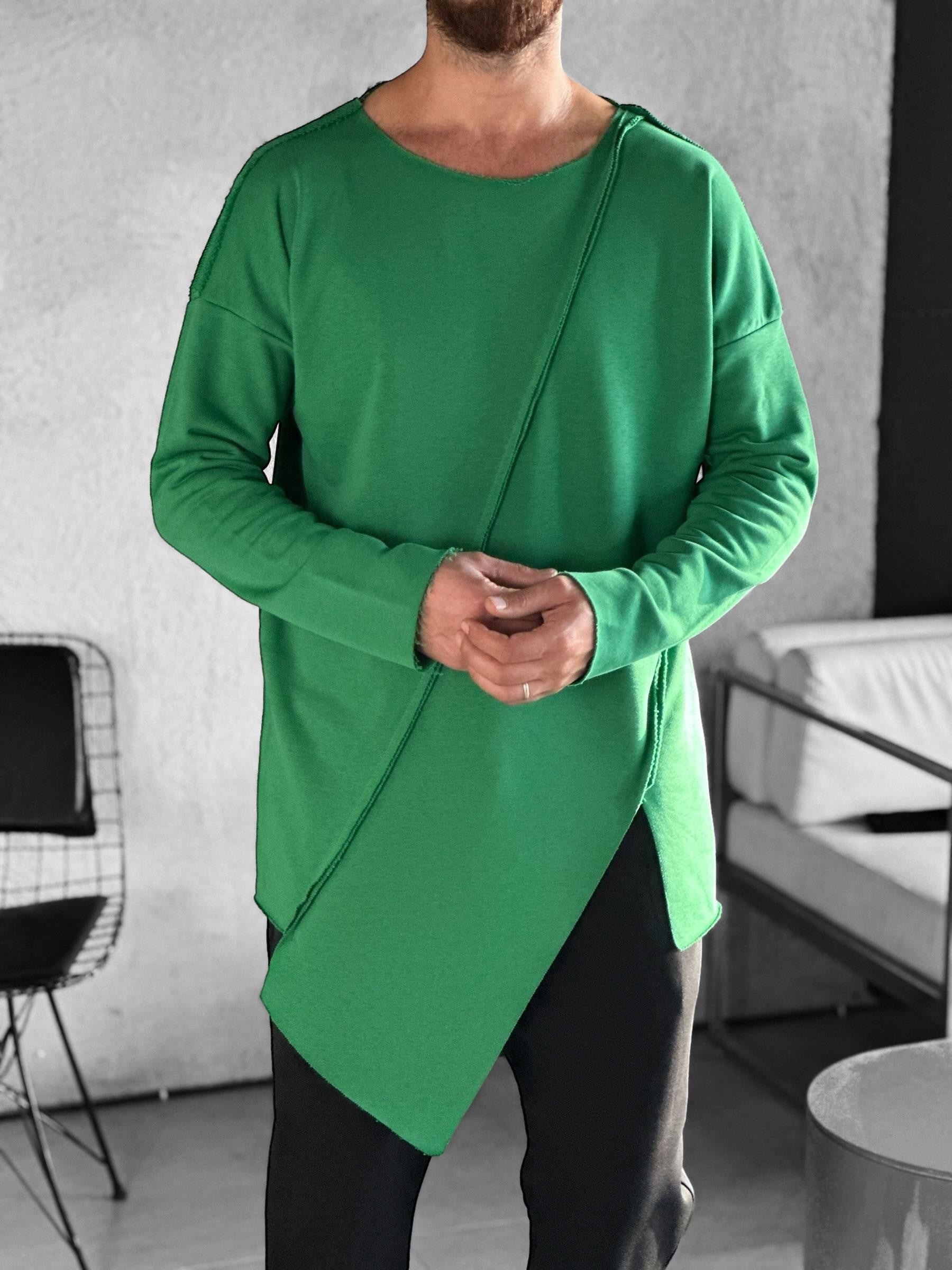 Asimetrik Yeşil Sweat COC2411