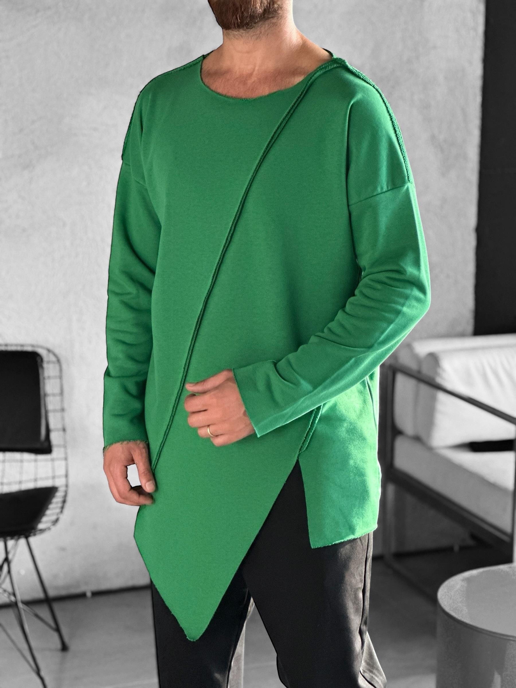 Asimetrik Yeşil Sweat COC2411