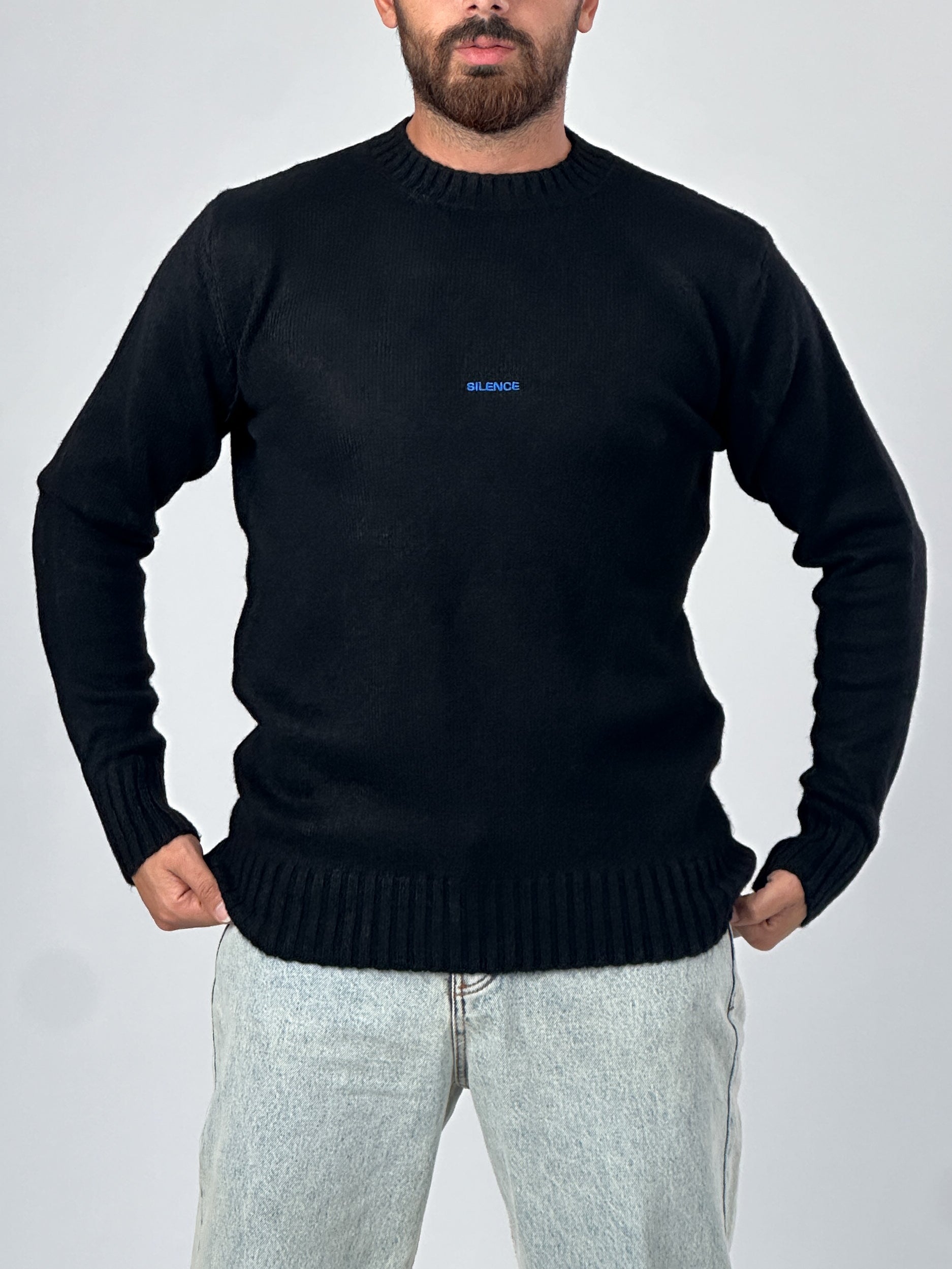 Basic Siyah Erkek Sweatshirt COC1018