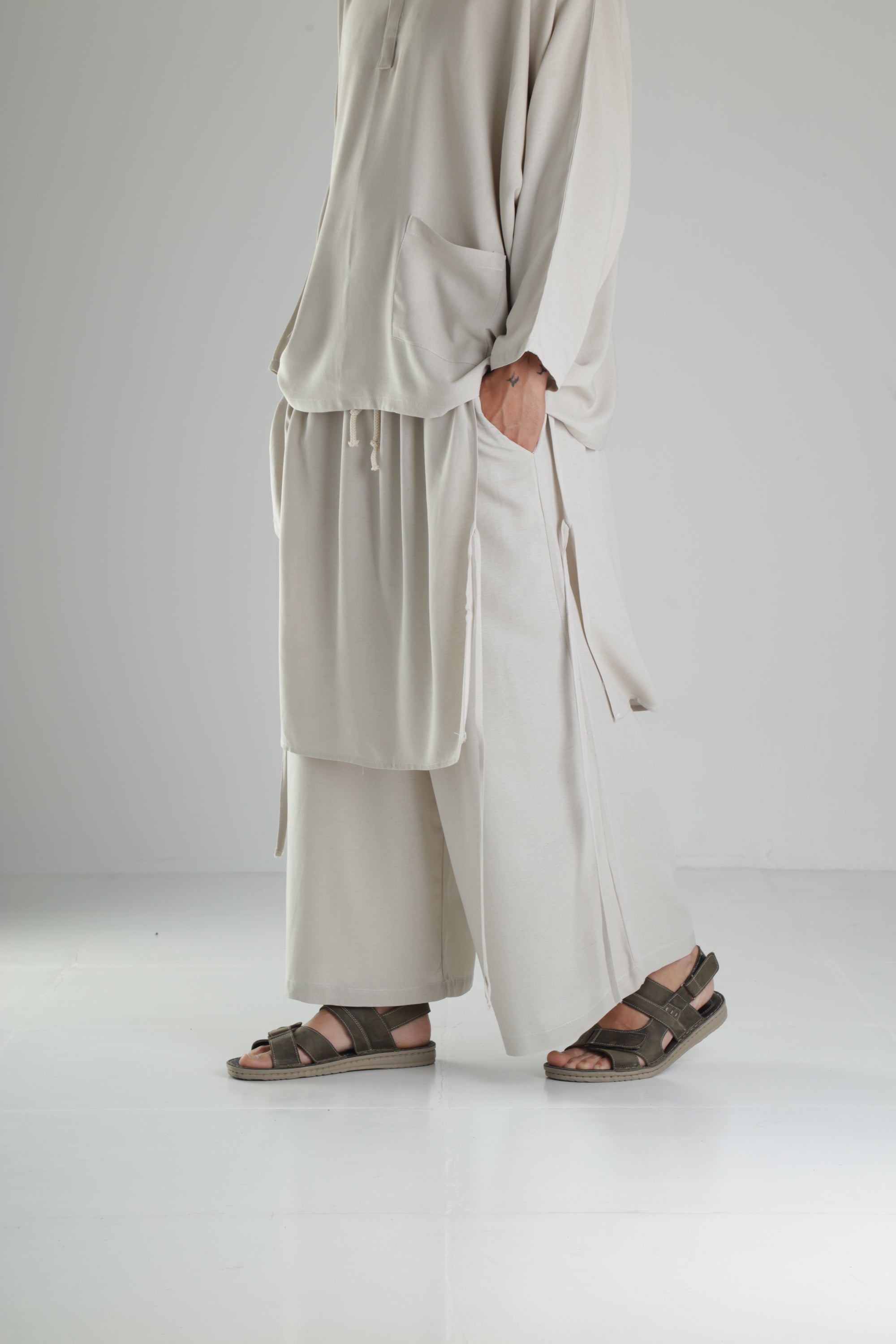 Bej Bol Kalıp Tokyo Şalvar Pantolon COC1275