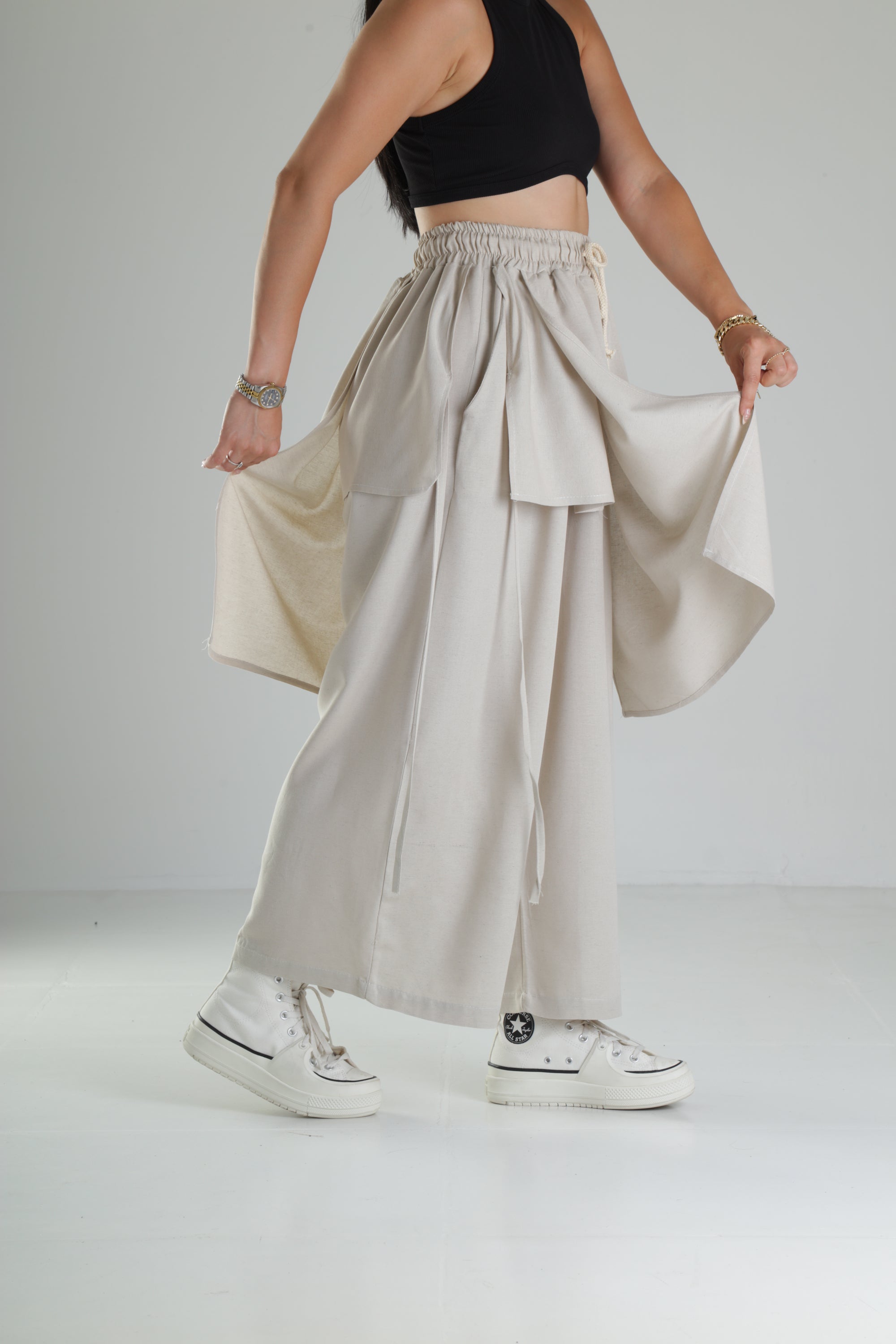 Bej Tokyo Bol Kalıp Pantolon COC1276