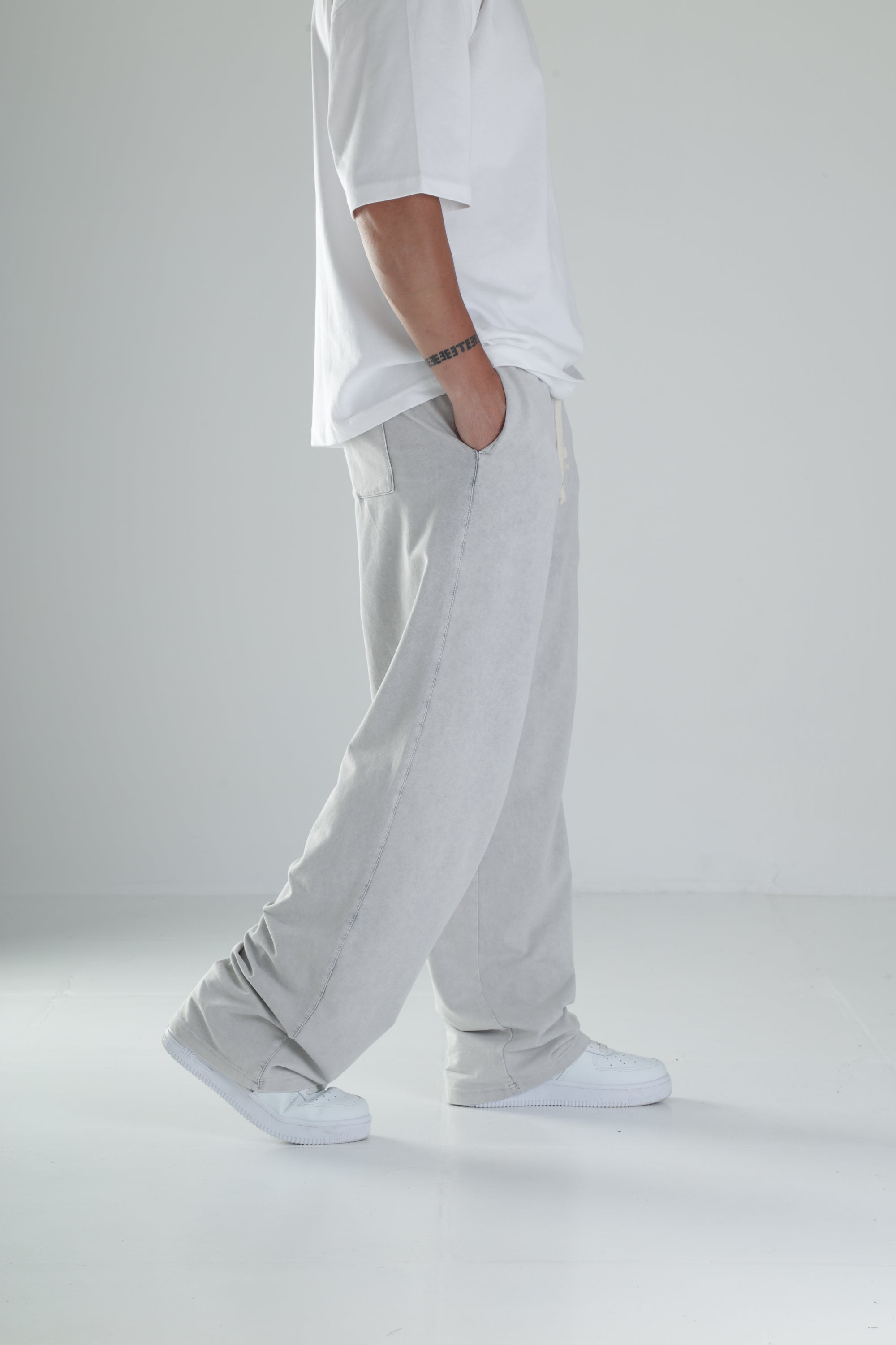 Boyalı Gri Oversize Eşofman COC1483