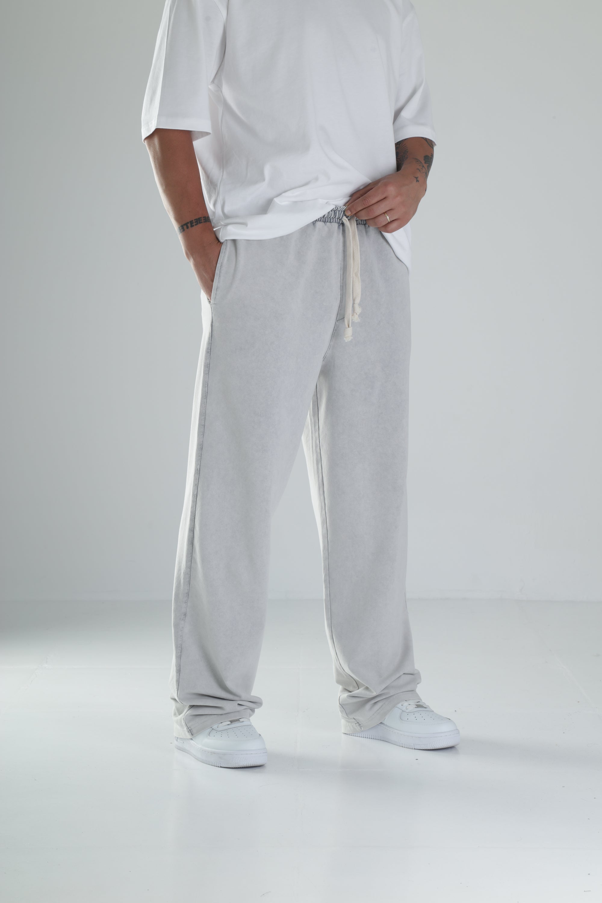 Boyalı Gri Oversize Eşofman COC1483