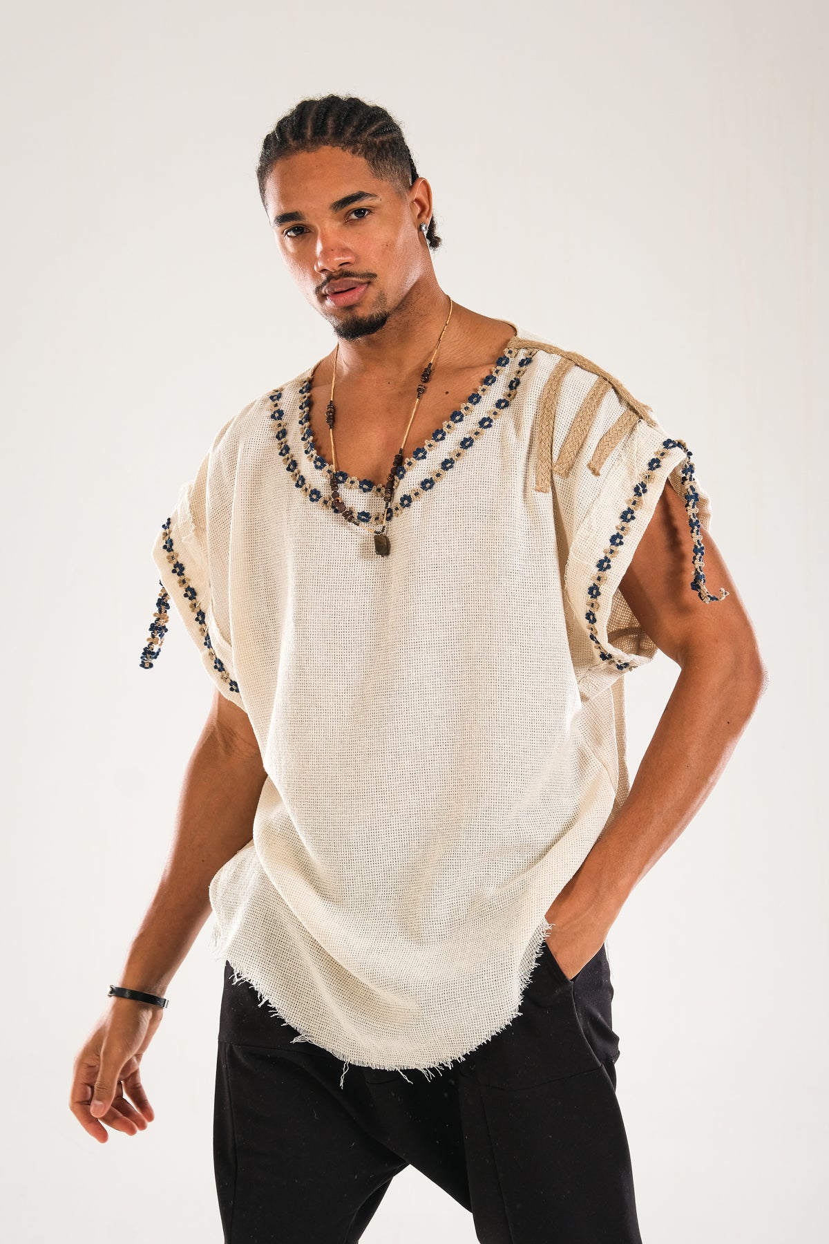 Buldan Kumaş Oversize Tasarım T-Shirt COC1111