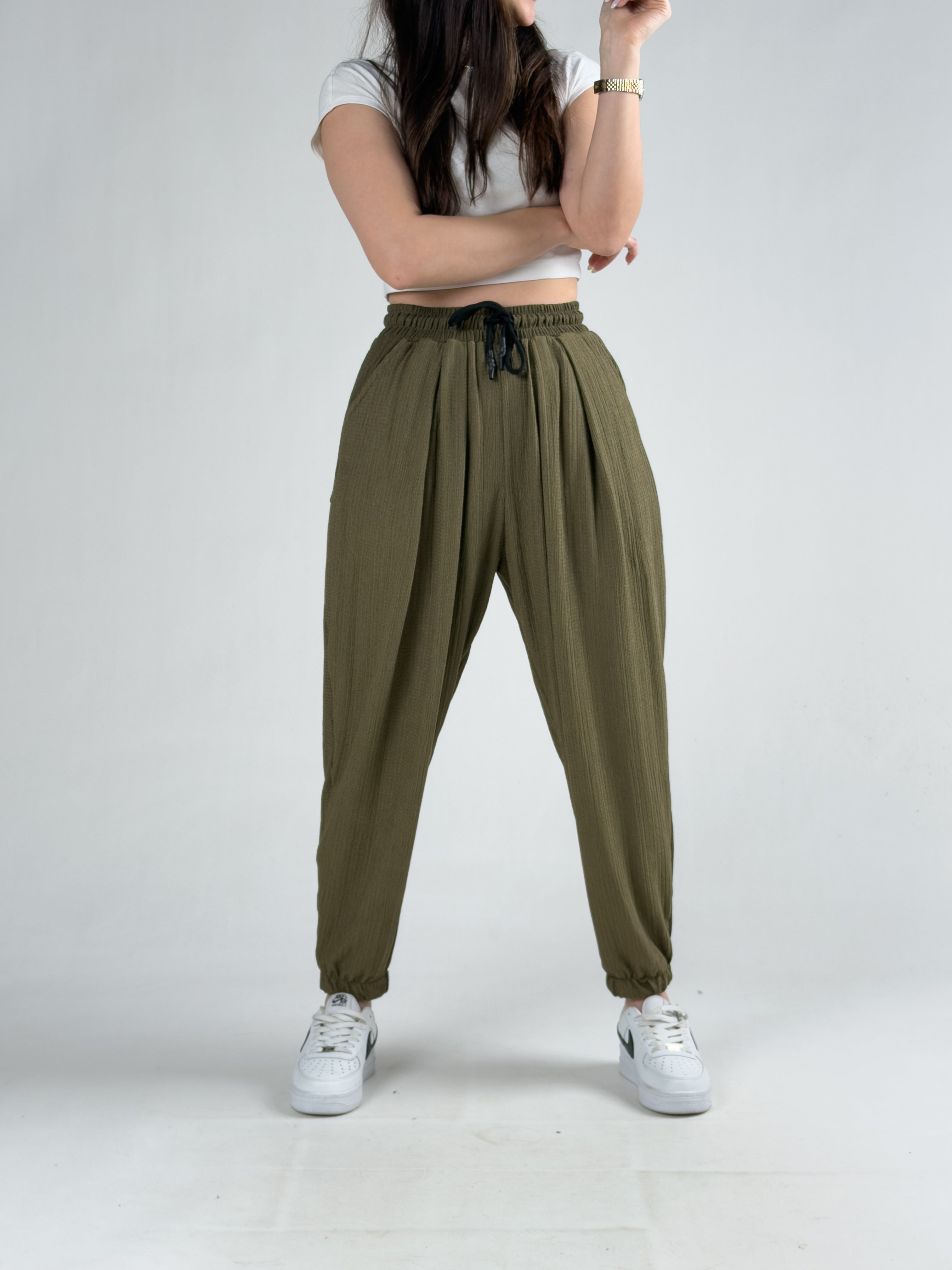 Bürümcük Haki Kadın Jogger Pantolon COC3181