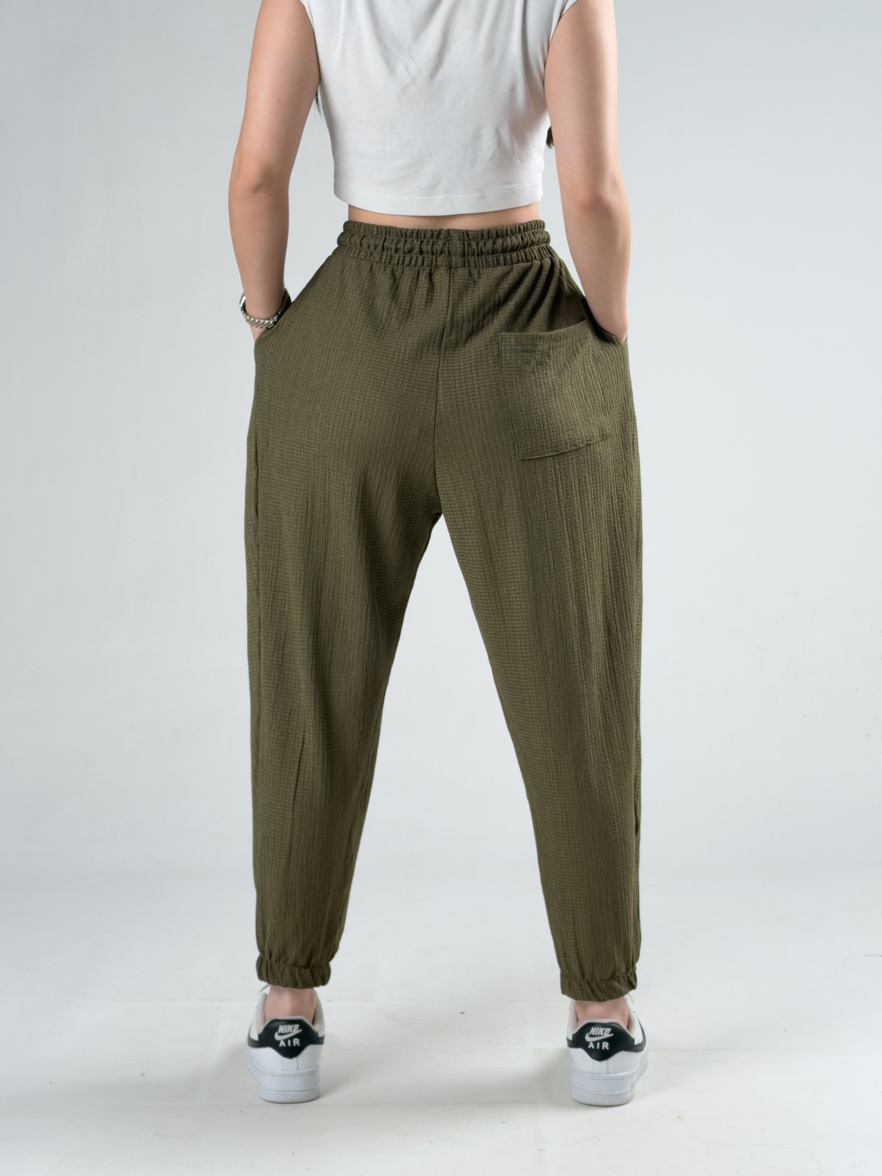 Bürümcük Haki Kadın Jogger Pantolon COC3181