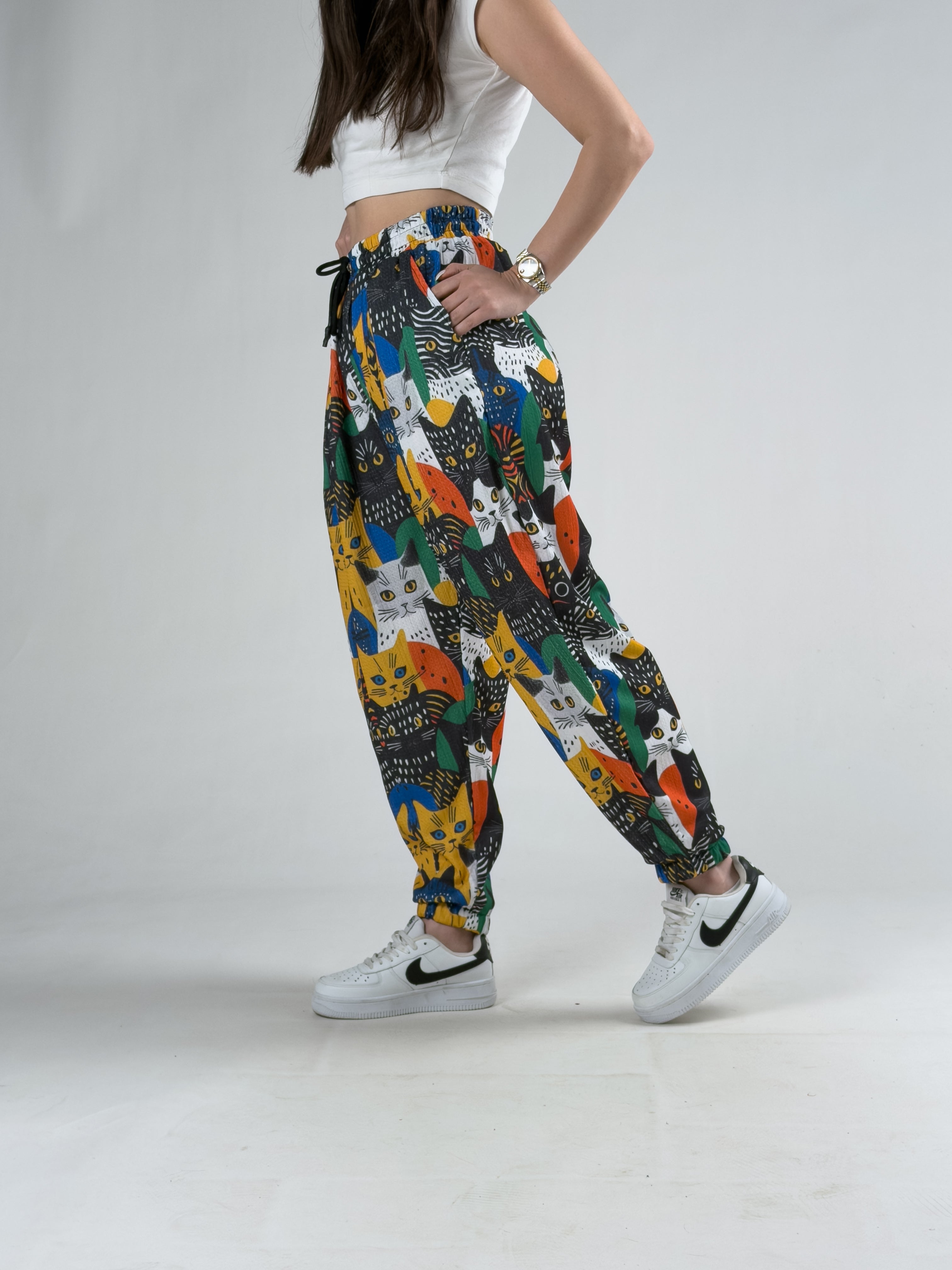 Bürümcük Kedili Kadın Jogger Pantolon COC3183