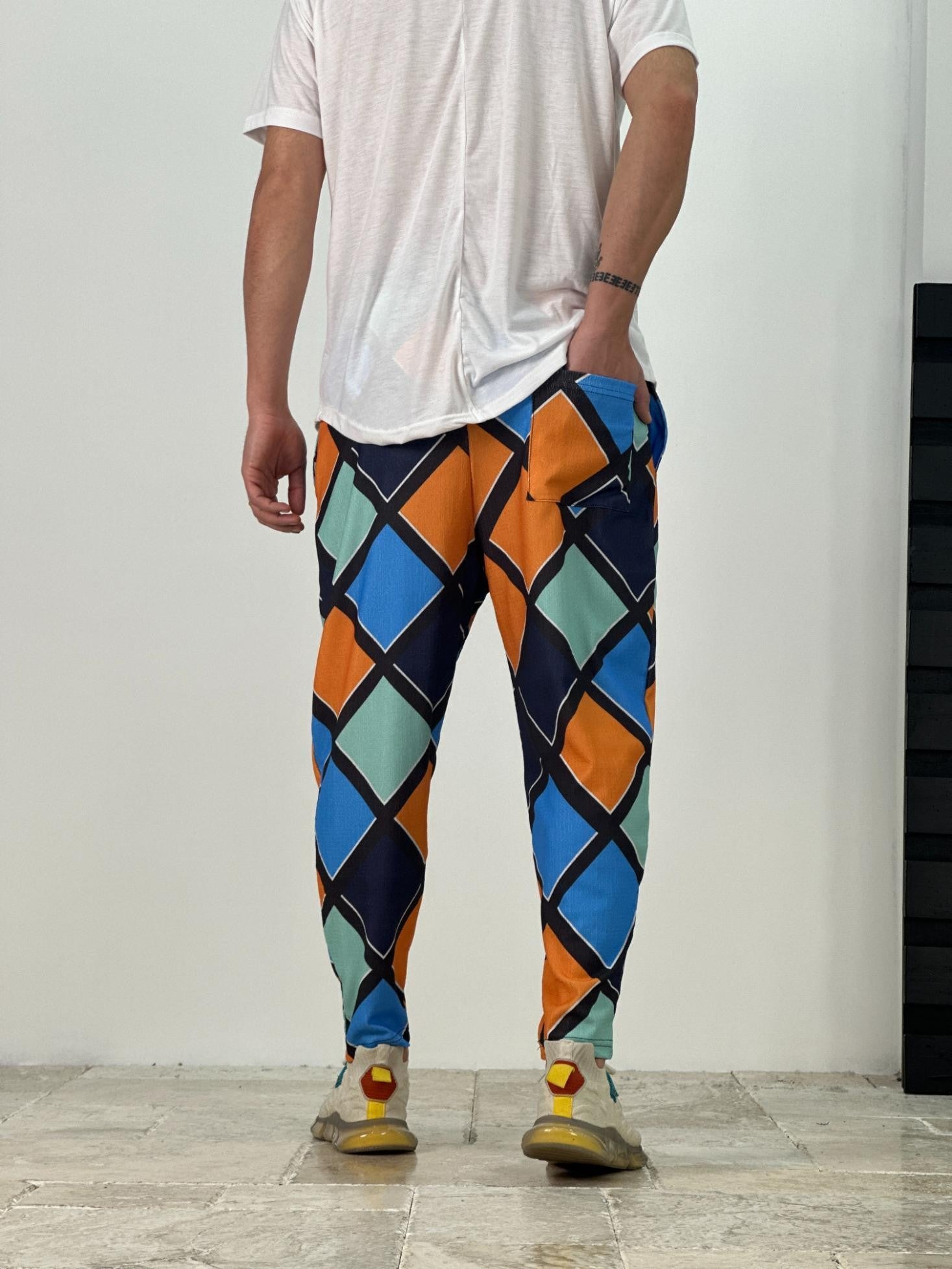 Bürümcük Kumaş Baklava Desenli Baget Pantolon COC2483