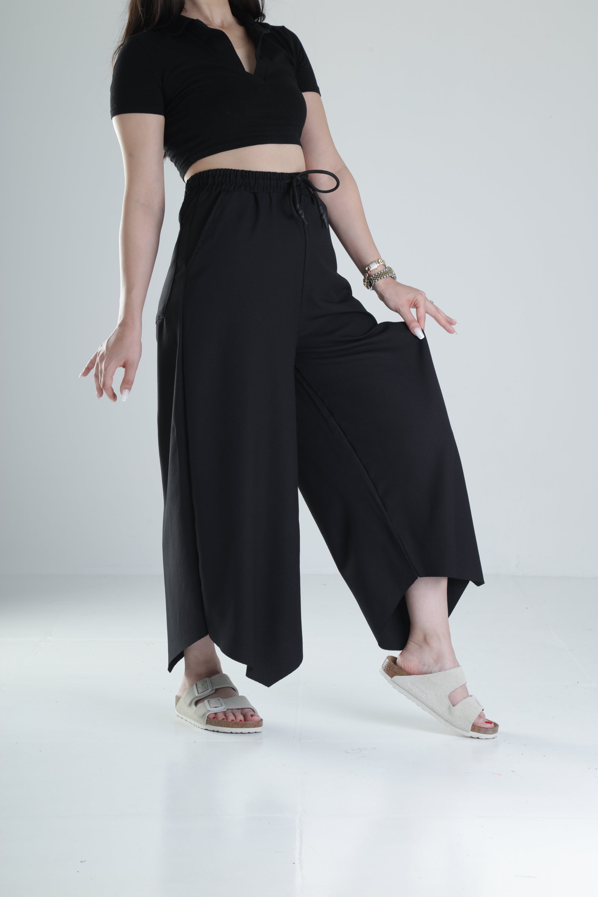 Bürümcük Kumaş Oversize Ok Paça Pantolon COC1309
