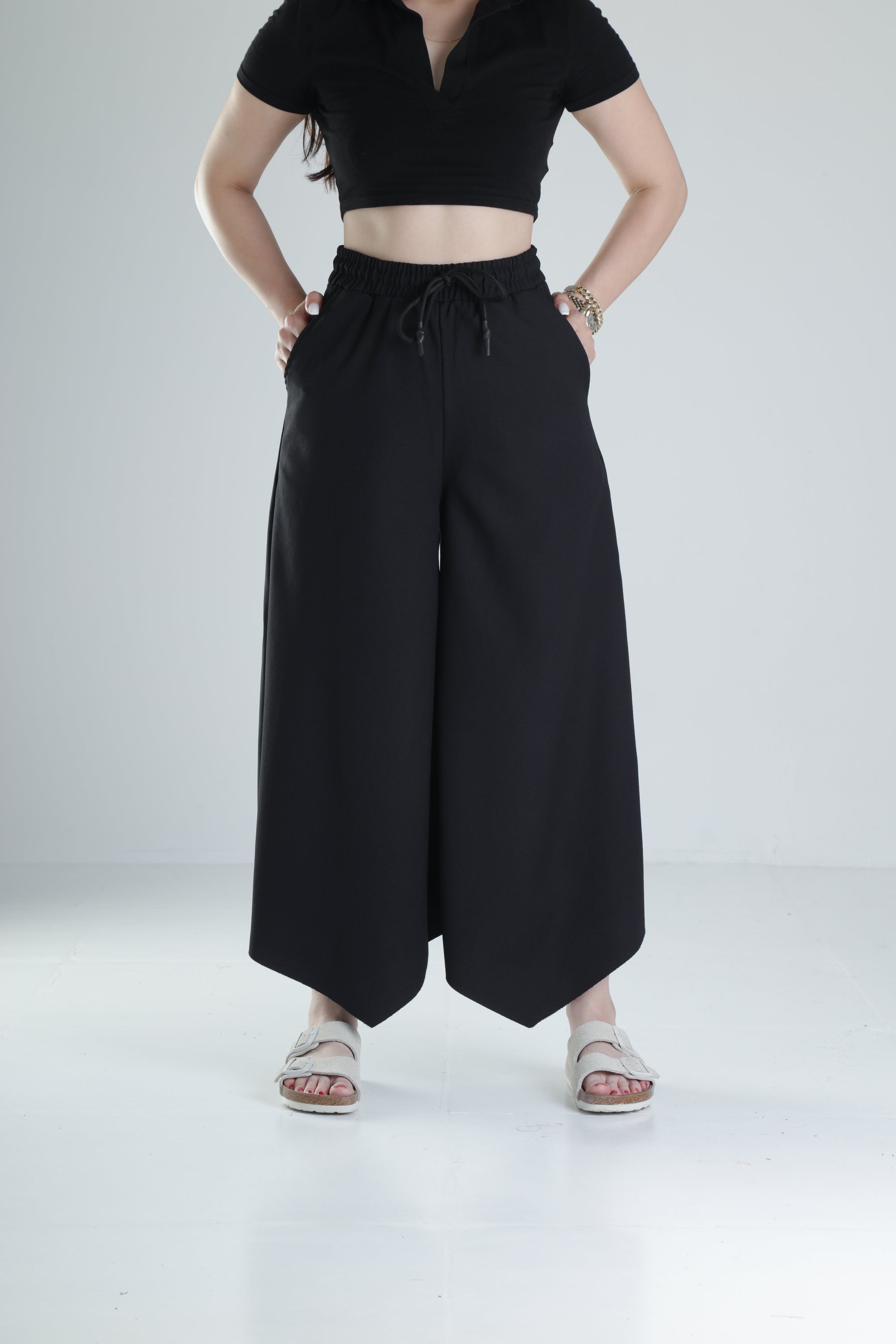 Bürümcük Kumaş Oversize Ok Paça Pantolon COC1309