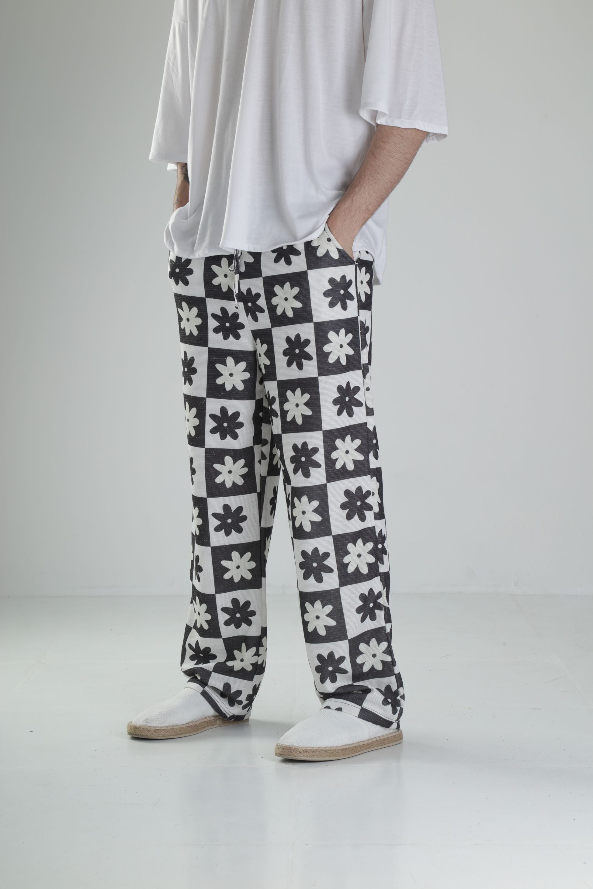 Çiçek Desenli Baggy Pantolon COC2336